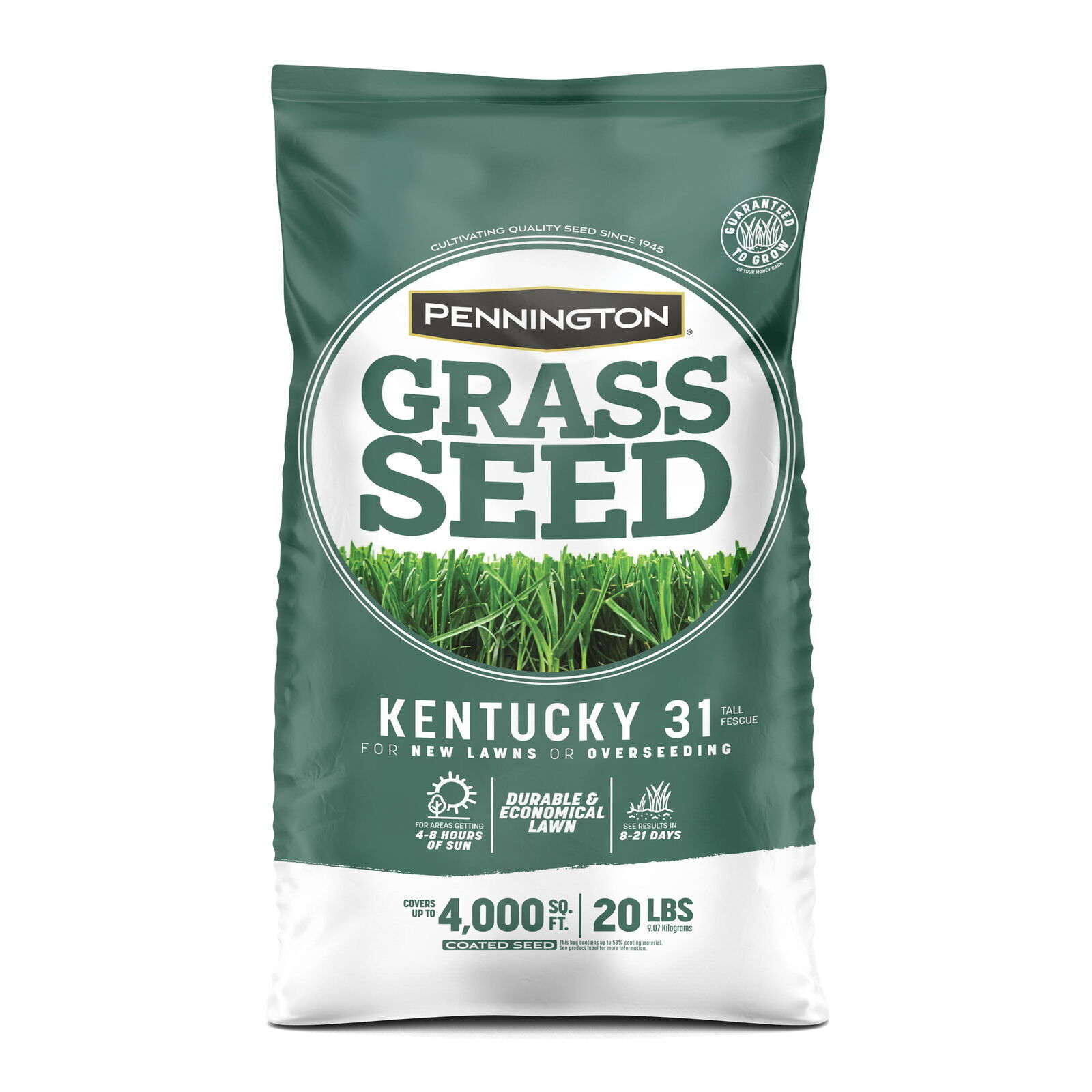 31 Tall Fescue Grass Seed for Sun to Partial Shade 20 lb Covers 4,000 sq. ft.