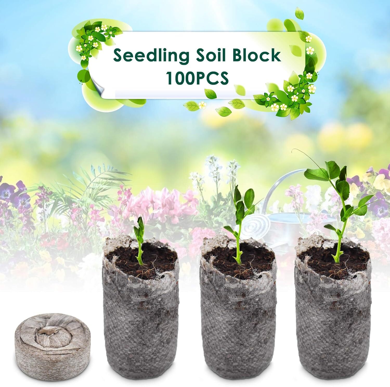 100 Pcs 30Mm Peat Pellet Seed Starter Soil, Compressed Seed Fertilizer Nutrient