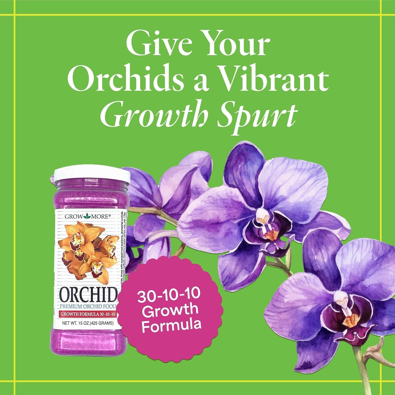 Micronutrient-Rich 15oz Orchid Fertilizer – 30-10-10 Formula for Better Blooms