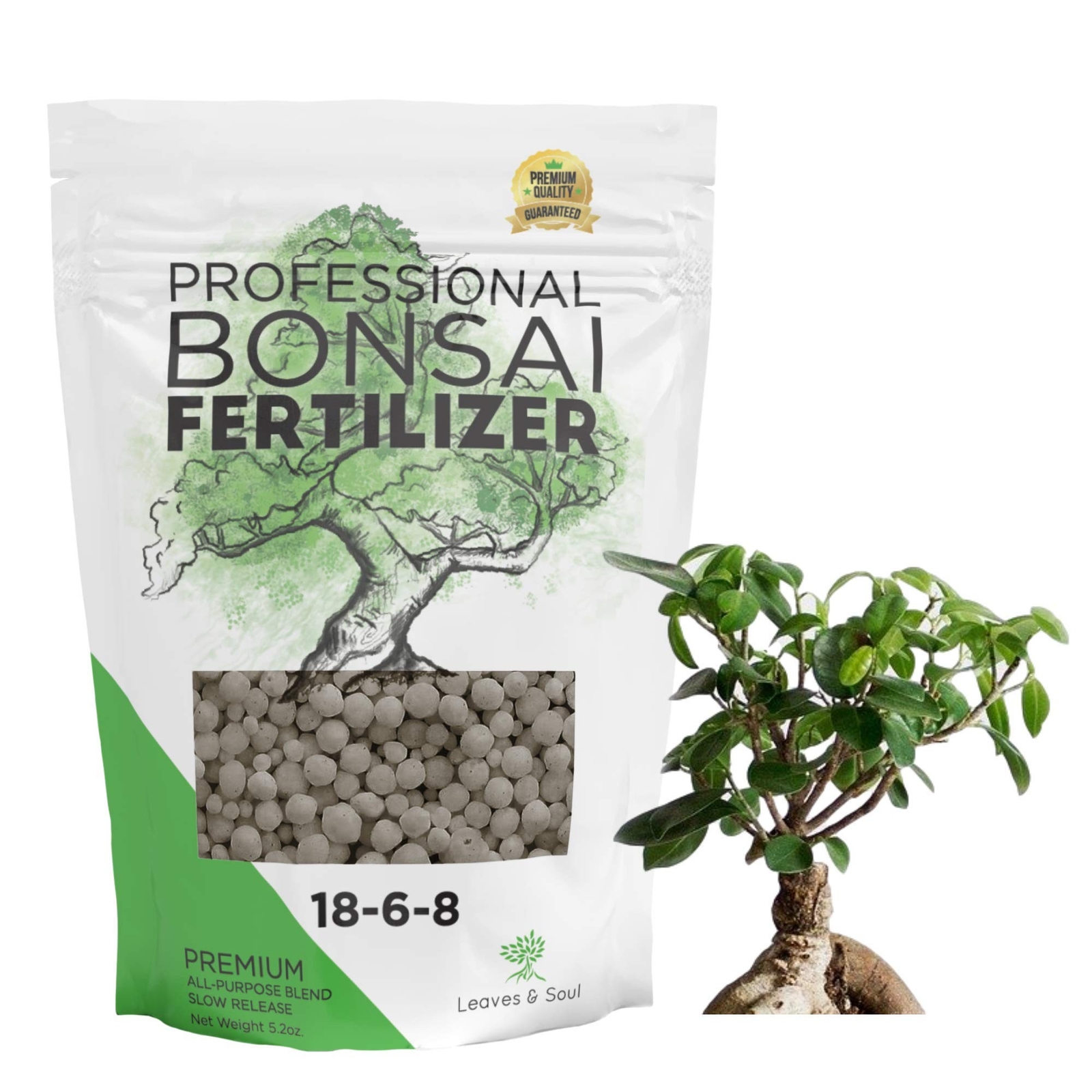 Leaves and Soul Bonsai Fertilizer Pellets |18-6-8 Slow Release Pellets for Se…