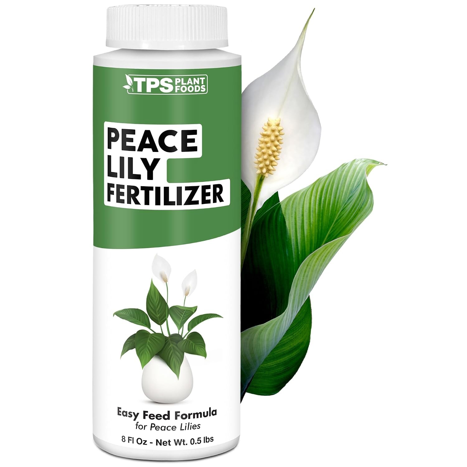 Peace Lily Fertilizer – Liquid Plant Food More Blooms Deep Green Leaves &