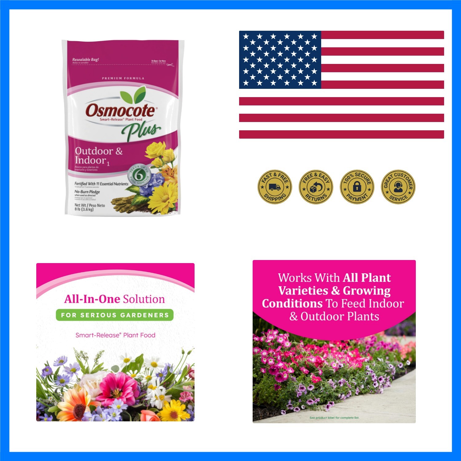 Smart-Release Plant Food Plus Outdoor & Indoor1, 8 lb. | For Most Plant Types…