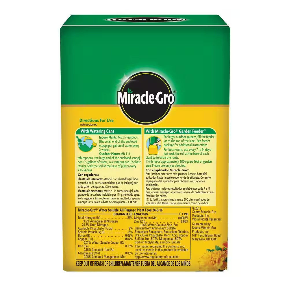 Water Soluble All Purpose Plant Food 1.5 Lbs. for Indoor/Outdoor Plants, Roses,