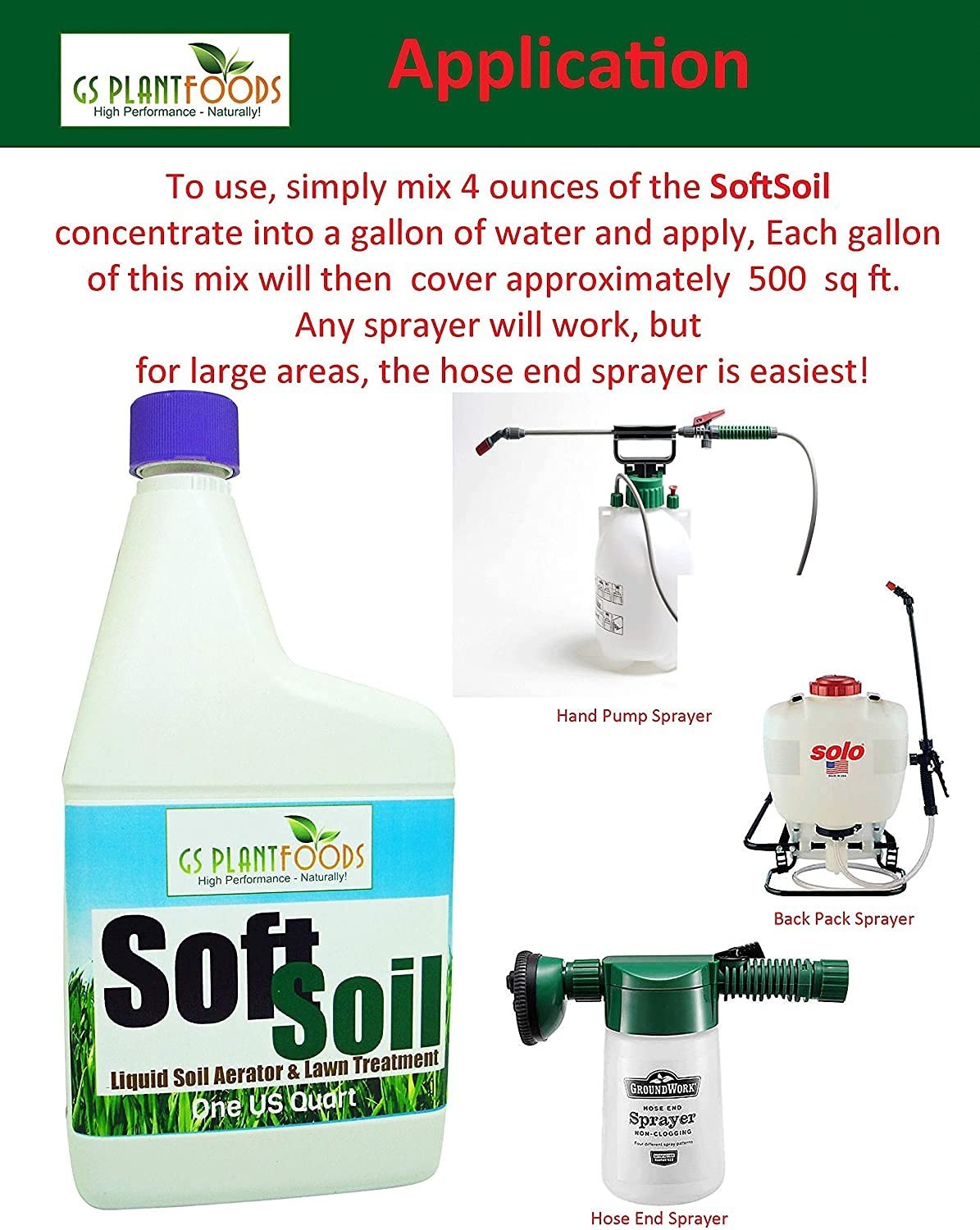 1 Gallon/Soft Soil Liquid Soil Aerator & Lawn Treatment to Fix Compacted Soils