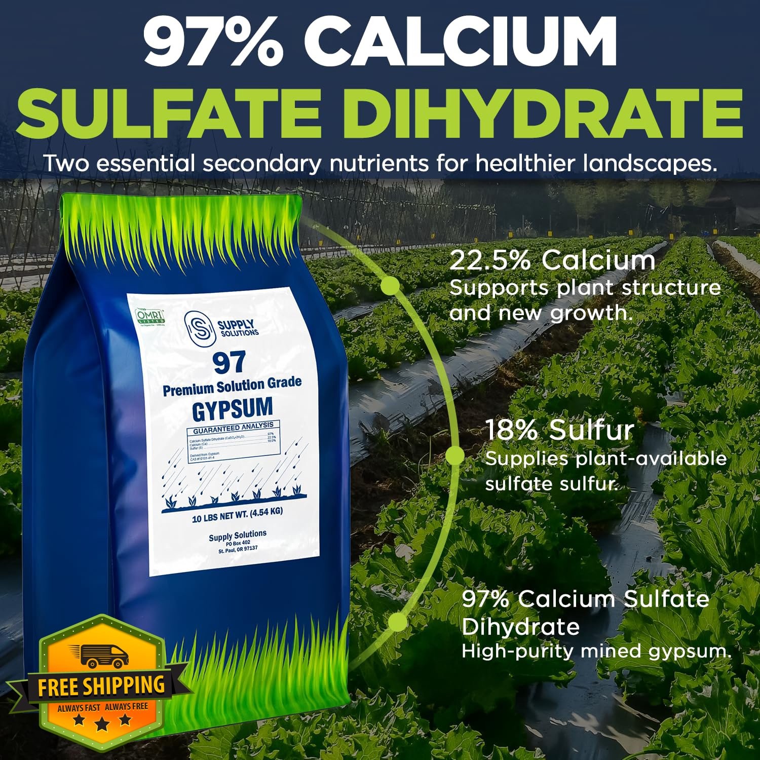 Supply Solutions 10lb Gypsum Soil Amendment Powder