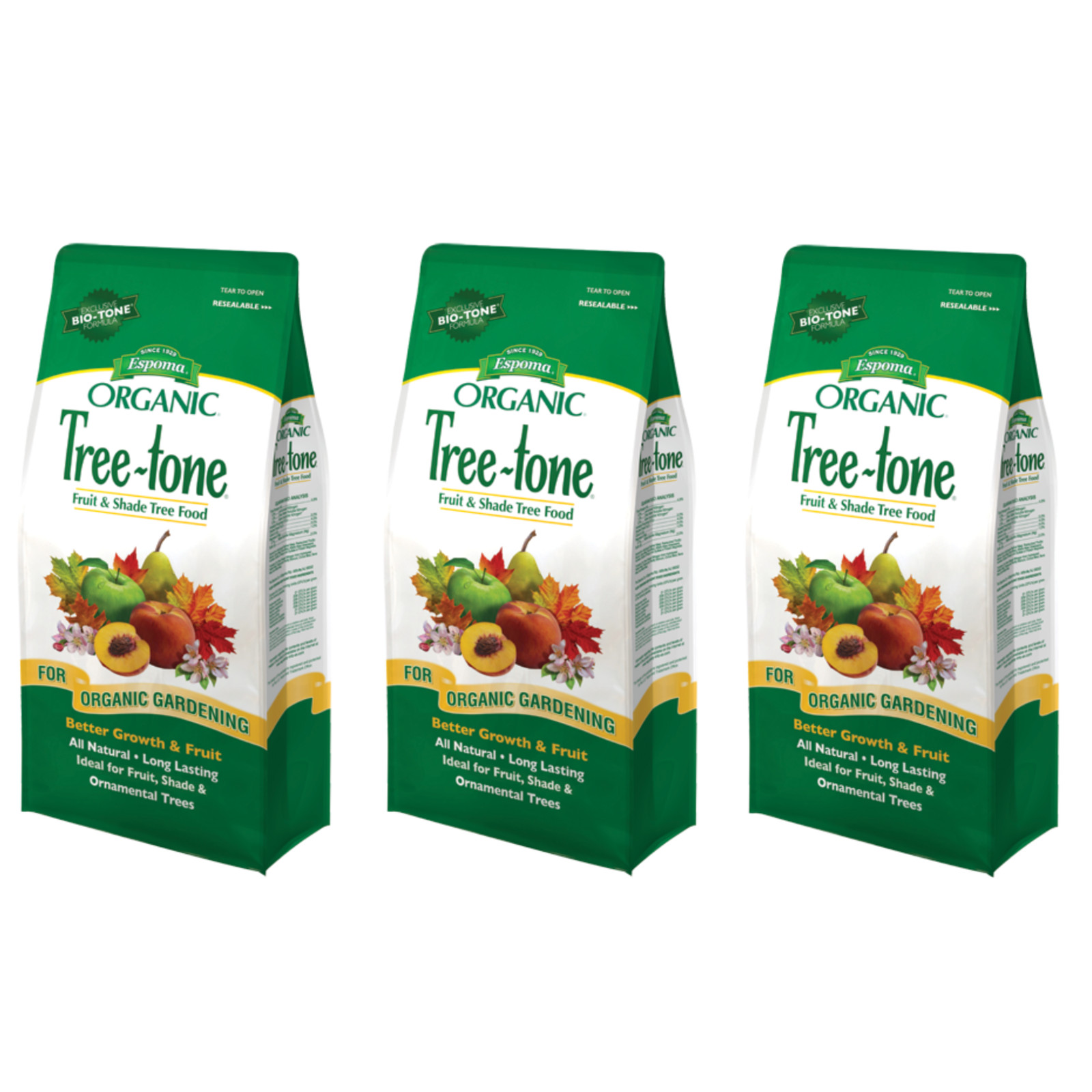 Espoma (#TR4) Organic Tree-Tone 6-3-2 Fruit & Shade Tree Food, 4lb (3 Pack)