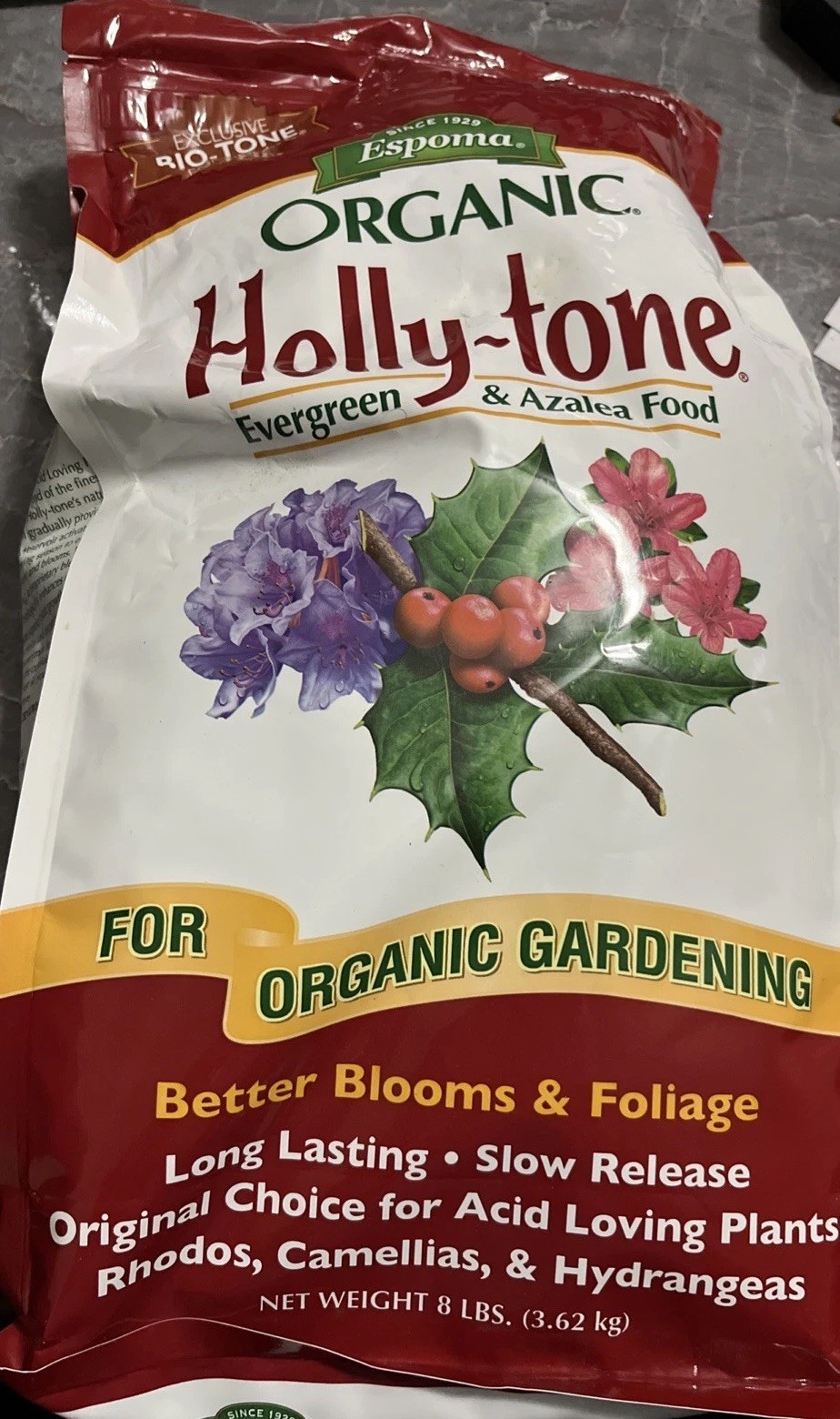 Espoma Organic Holly-tone Evergreen & Azalea Food, 8 lb Bag