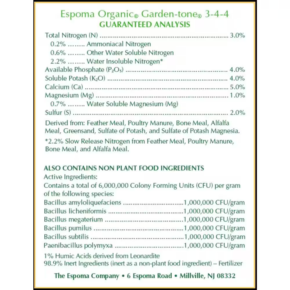 Garden Tone 27 Lb. Organic Herb and Vegetable Plant Food Fertilizer for Vegetabl