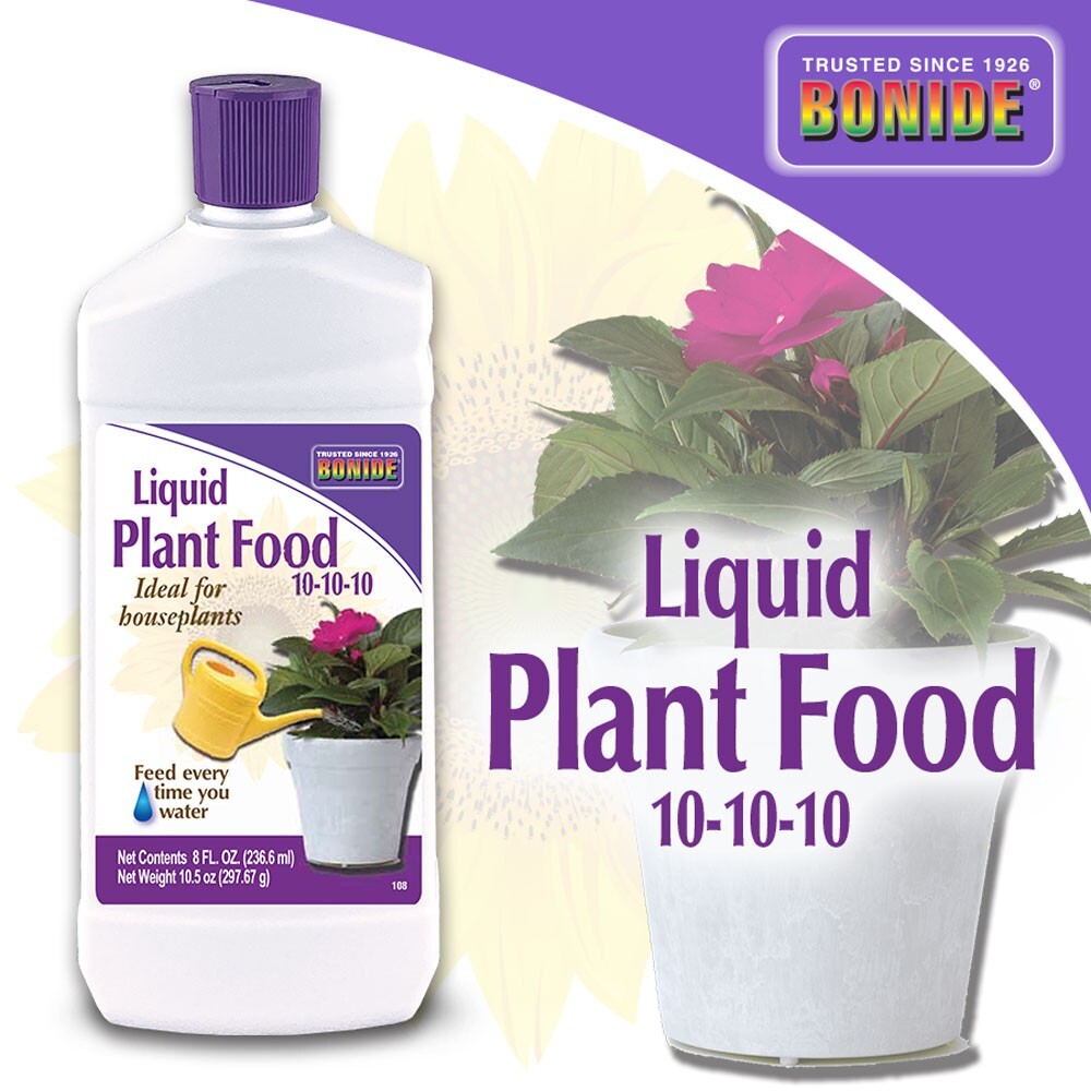 Bonide Liquid Plant Food 10-10-10 Houseplant fertilizer 8 oz concentrate 108