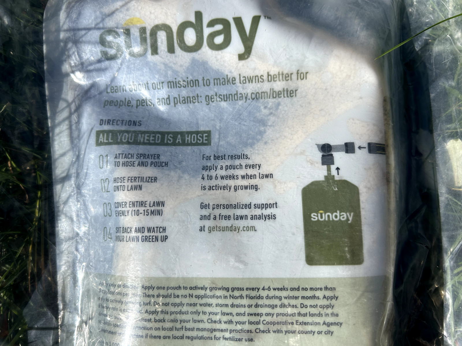 Sunday – Active Lawn (5000 sq ft., Net Contents 42.3 fl oz)