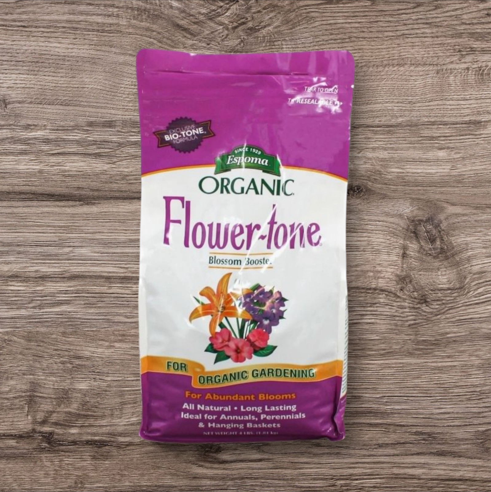 Espoma Organic Flower-Tone 3-4-5 Natural & Organic Plant Food; 4 lb. Bag;…