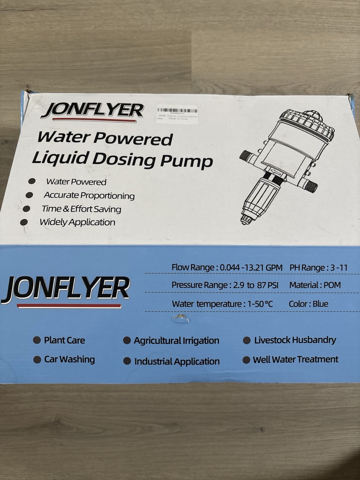 1-10% Fertilizer Injector Automatic Chemical Liquid Dosing Pump,