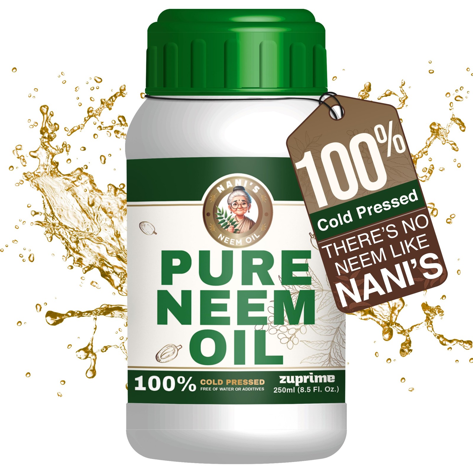 Nani’s Pure Neem Oil for Plants Concentrate Dilute for Use as Organic Neem O…