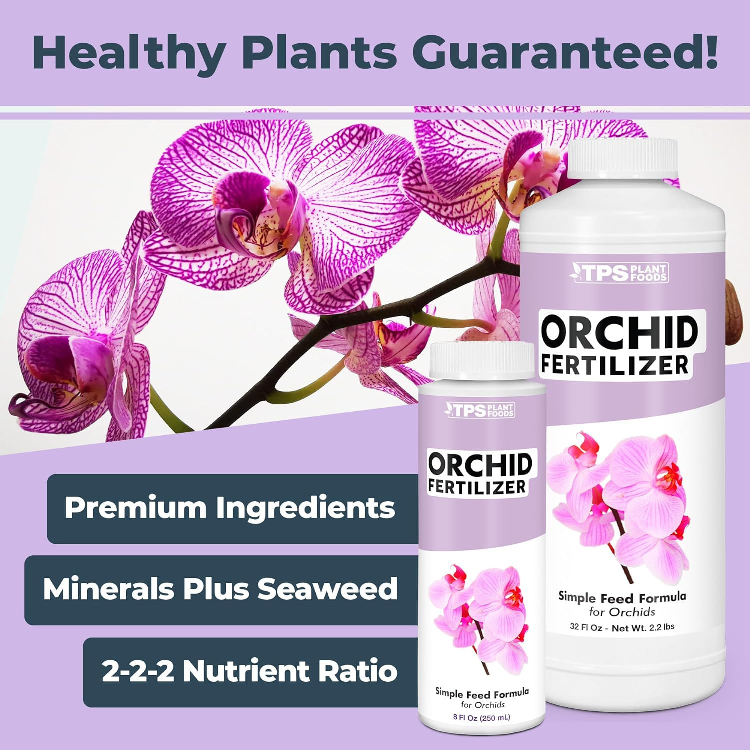 Orchid Plant Food – Liquid Fertilizer for Reblooming, Longer-Lasting Flowers & H