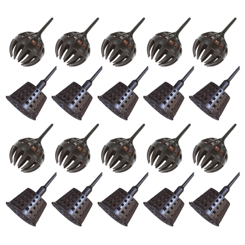 20Pcs Reusable Plastic Fertilizer Baskets for Gardening Storage Coffee Color