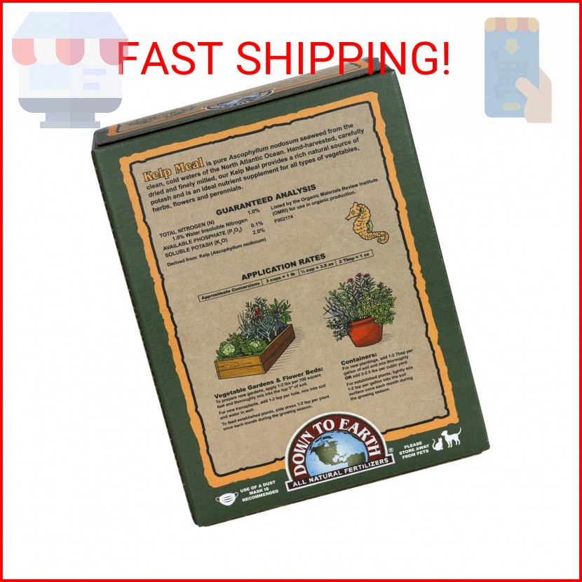 Down To Earth All Natural Fertilizers Organic Kelp Meal – Plant Food with Seawee