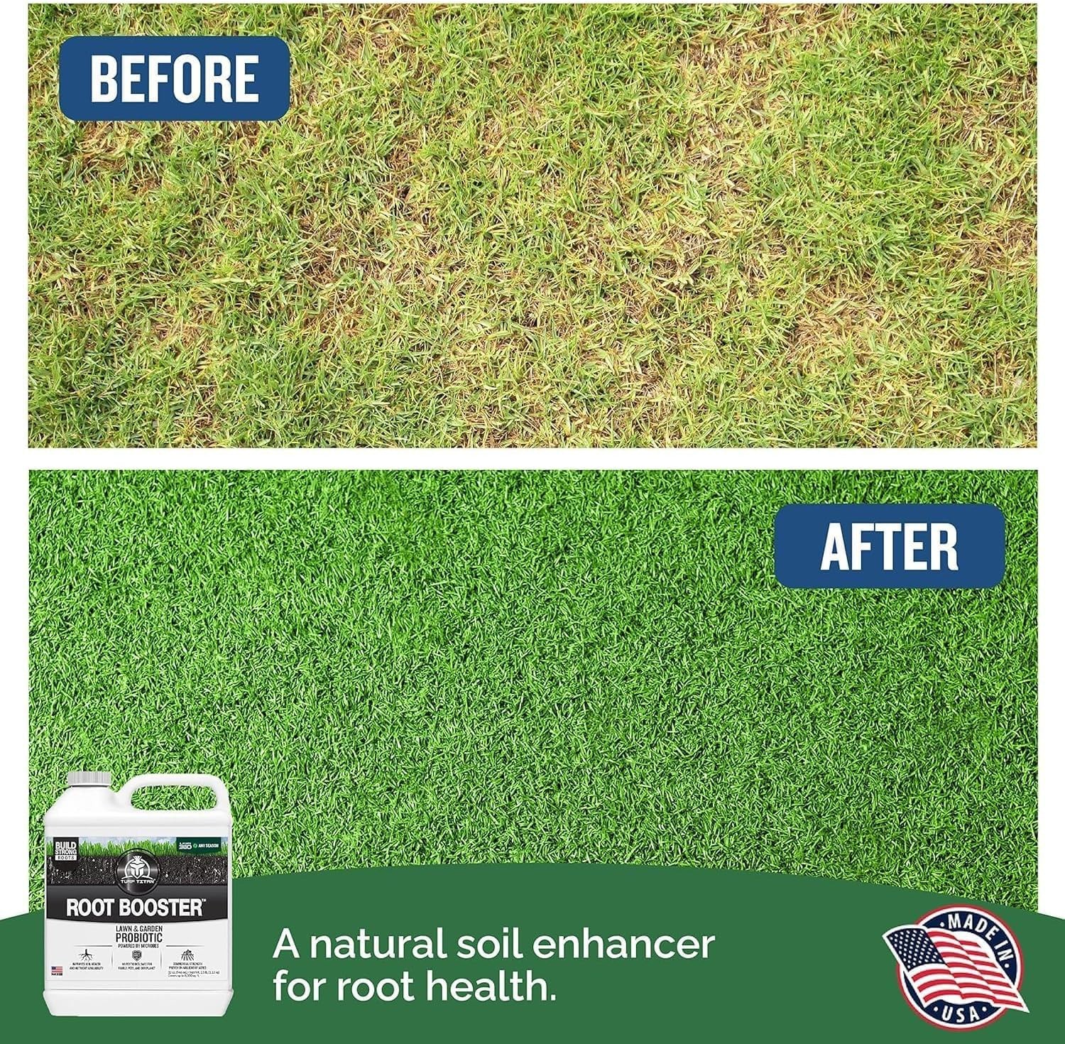 Turf Titan Root Booster Liquid Probiotic for Lawn and Garden (32 oz) with Hos…