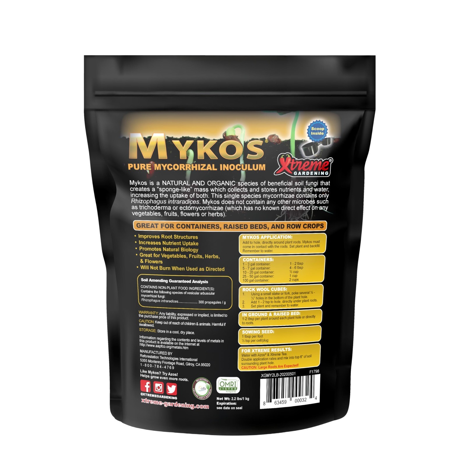 Organic Mycorrhizal Fungi 2.2 lb – Root Stimulator for Stronger Plants & Yields