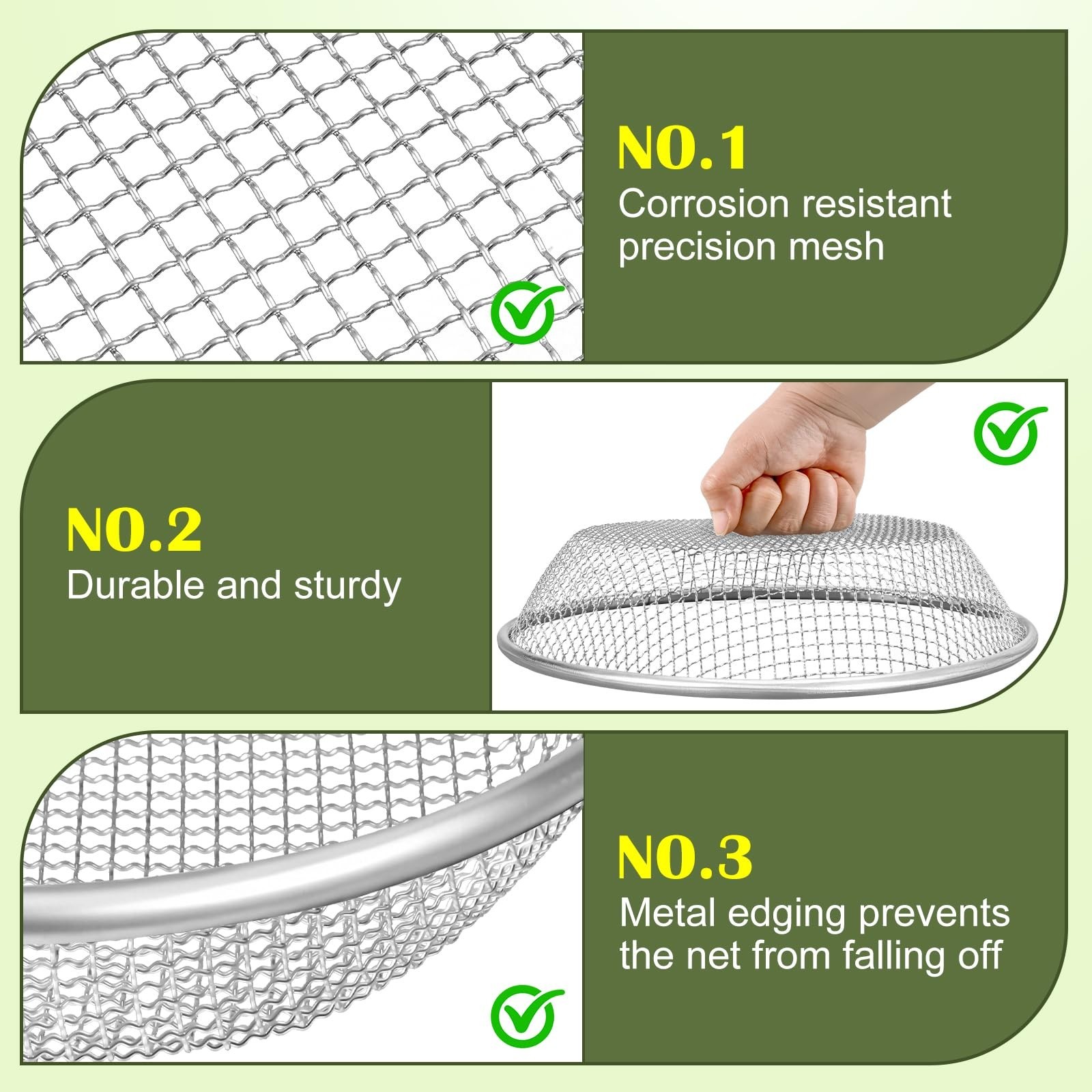 2PCS 1/4 Inch Mesh Soil Sifter for Gardening,Compost Sifter for 5 Gallon Buck…