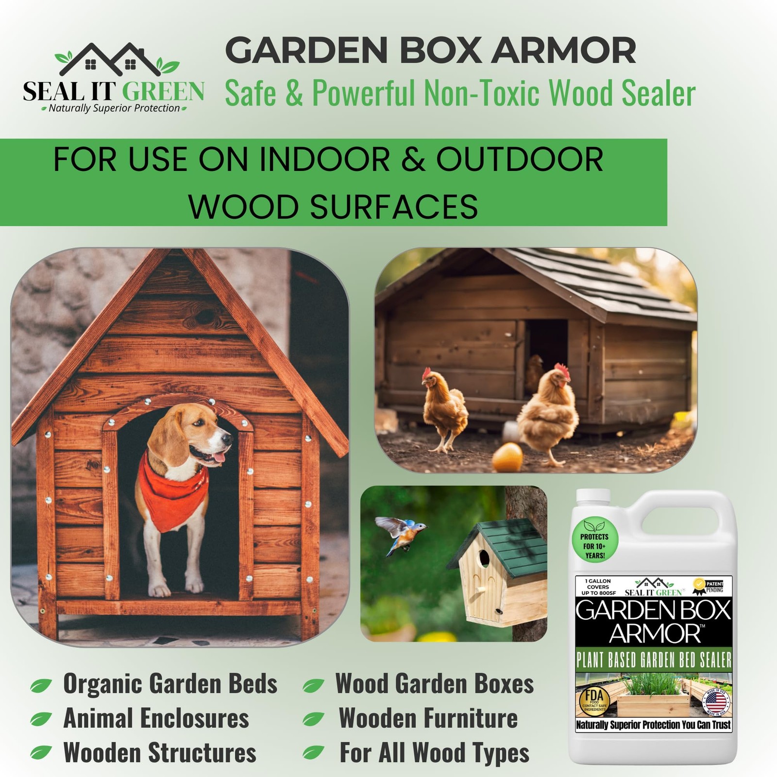 Garden Box Sealer | FDA Food Contact Safe Plant-Based Wood Sealant for Raised…