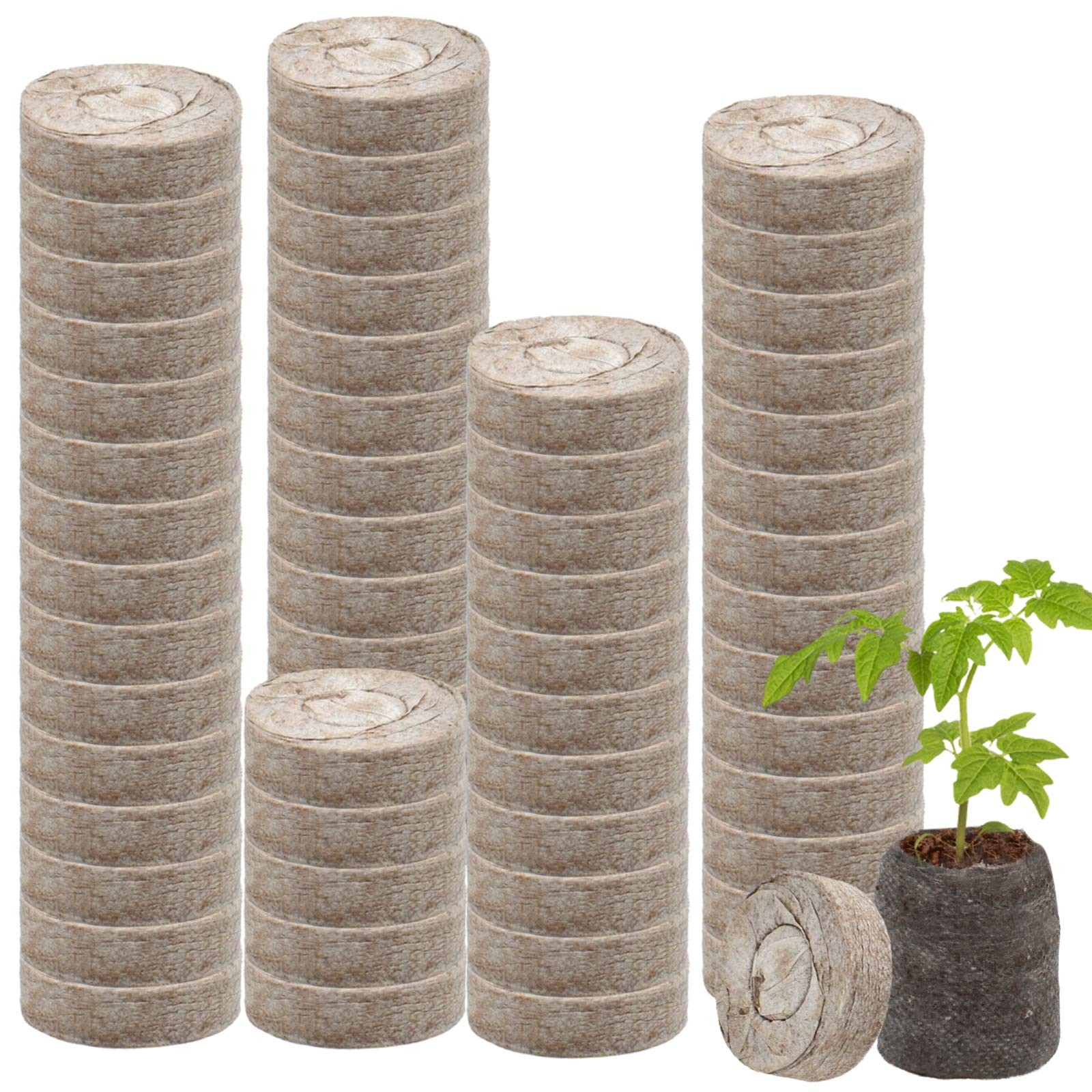 Legigo 100 Pcs 30mm Peat Pellets Seed Starter Soil Pods Seedling Soil Block Peat