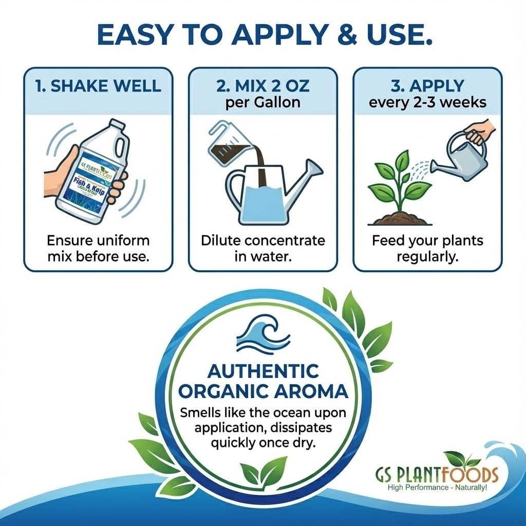 Organic Liquid Fish & Kelp Fertilizer – 1 Quart