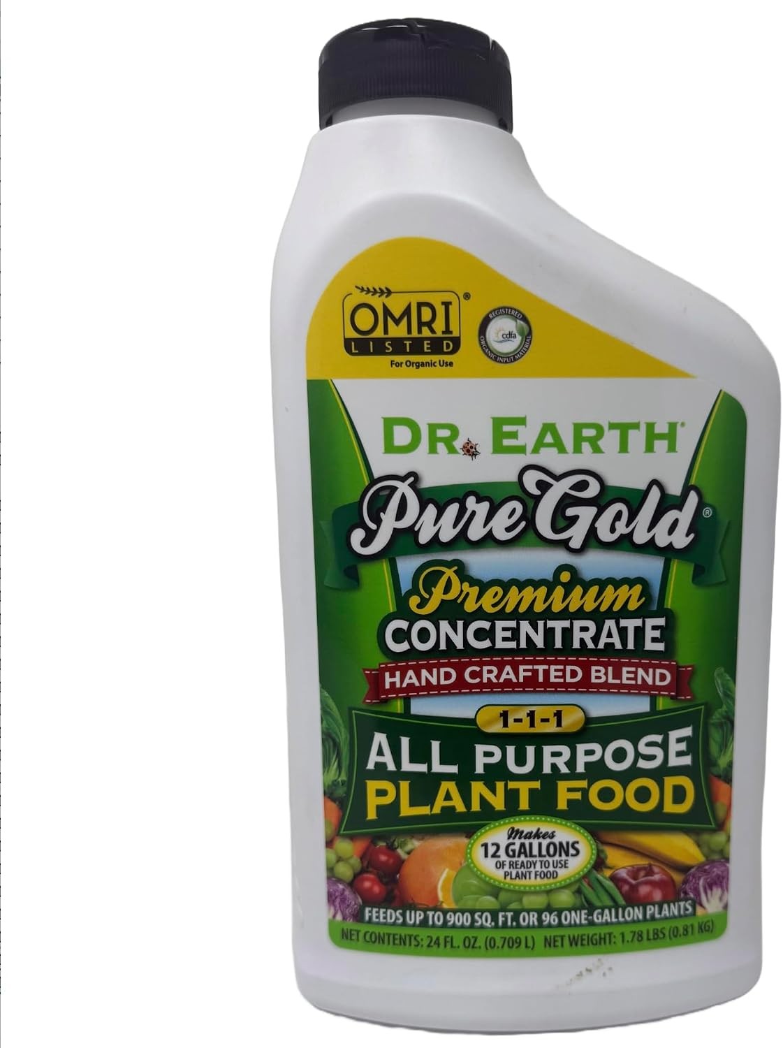 Dr. Earth Pure Gold All Purpose Liquid Plant Food 24 oz Concentrate