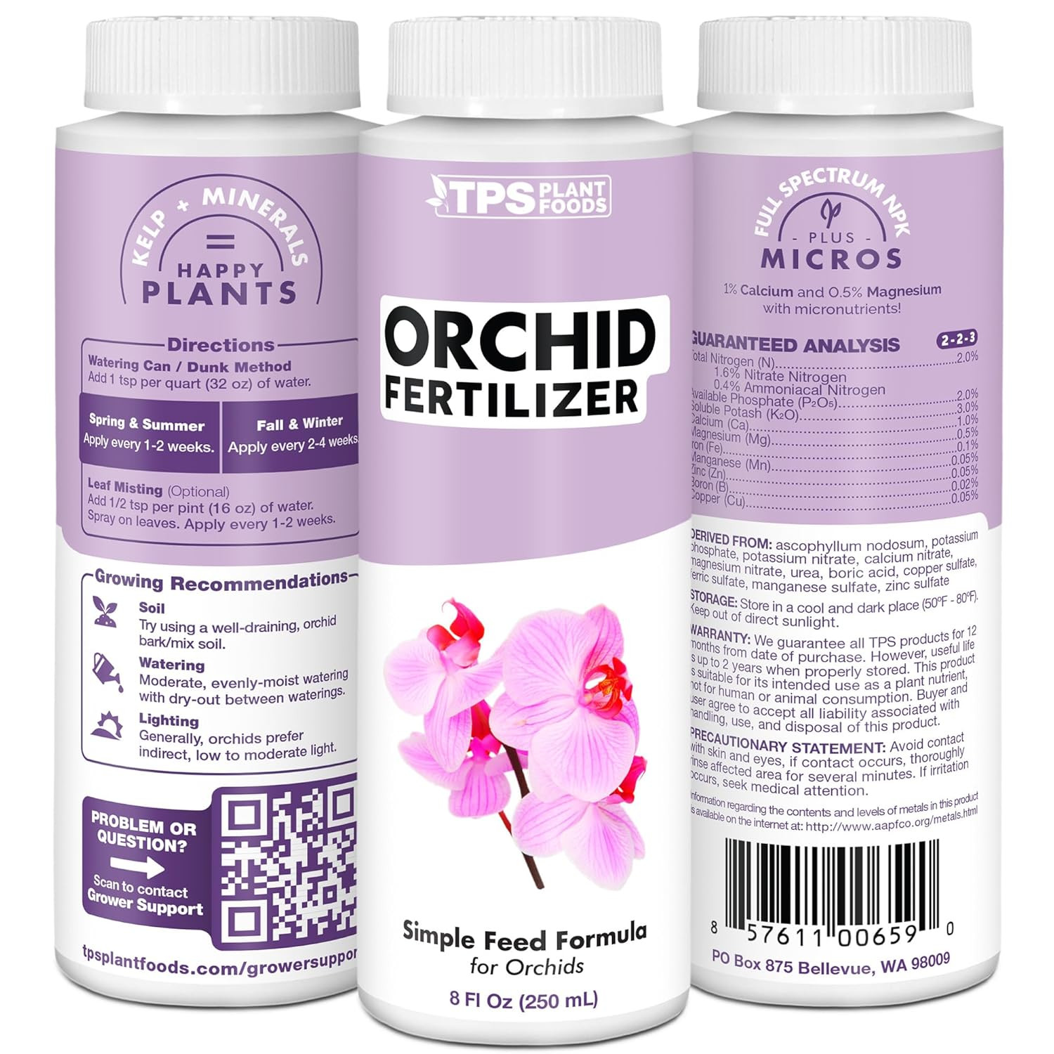 Orchid Plant Food – Liquid Fertilizer for Reblooming, Longer-Lasting Flowers & H