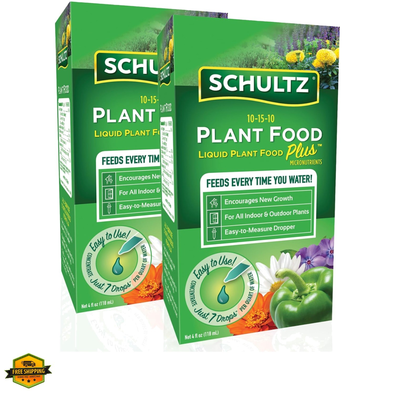 All Purpose 10-15-10 Plant Food Plus, 4-Ounce [2- Pack]