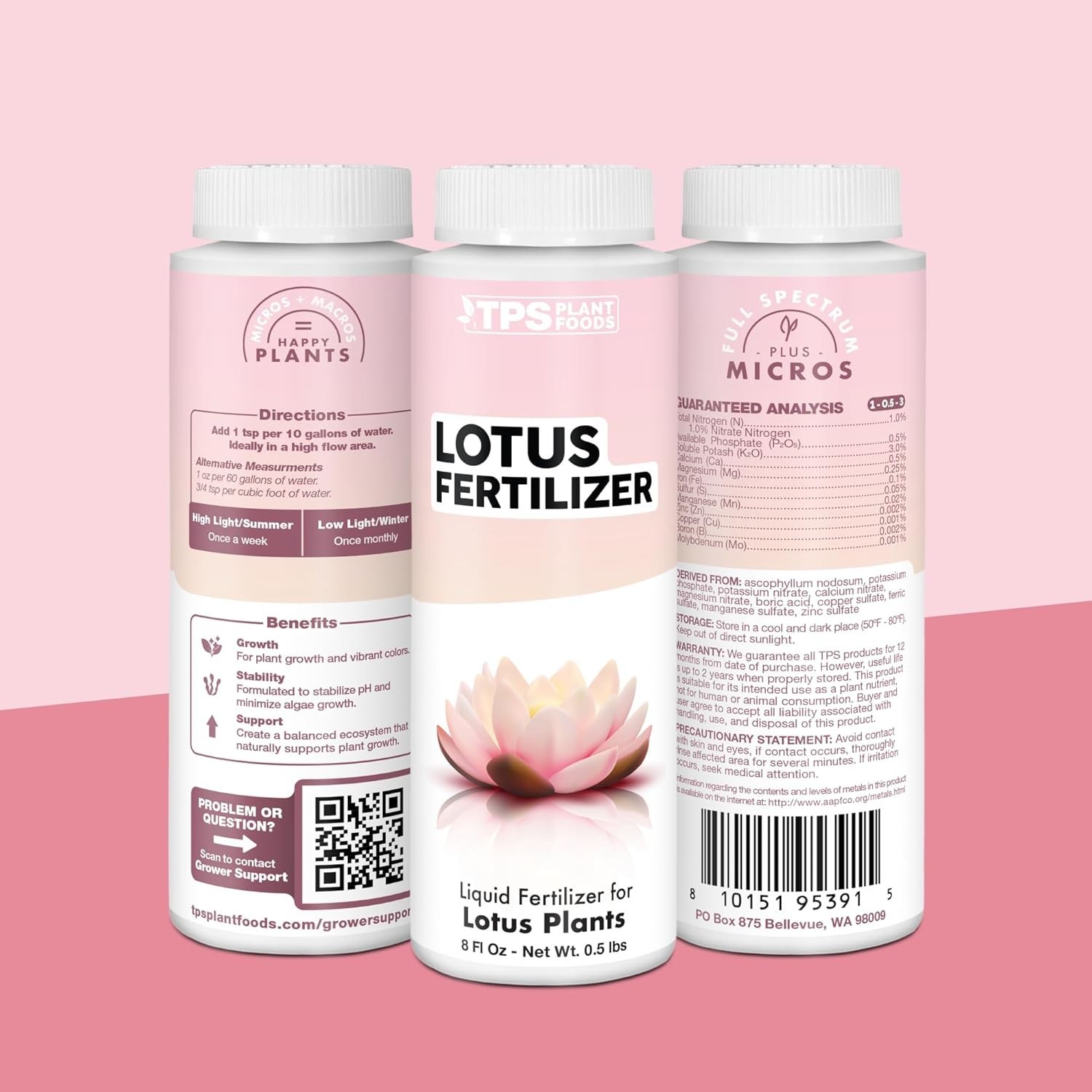 8 oz Liquid Lotus Fertilizer for Stronger Roots & Stunning Blooms – Made in USA