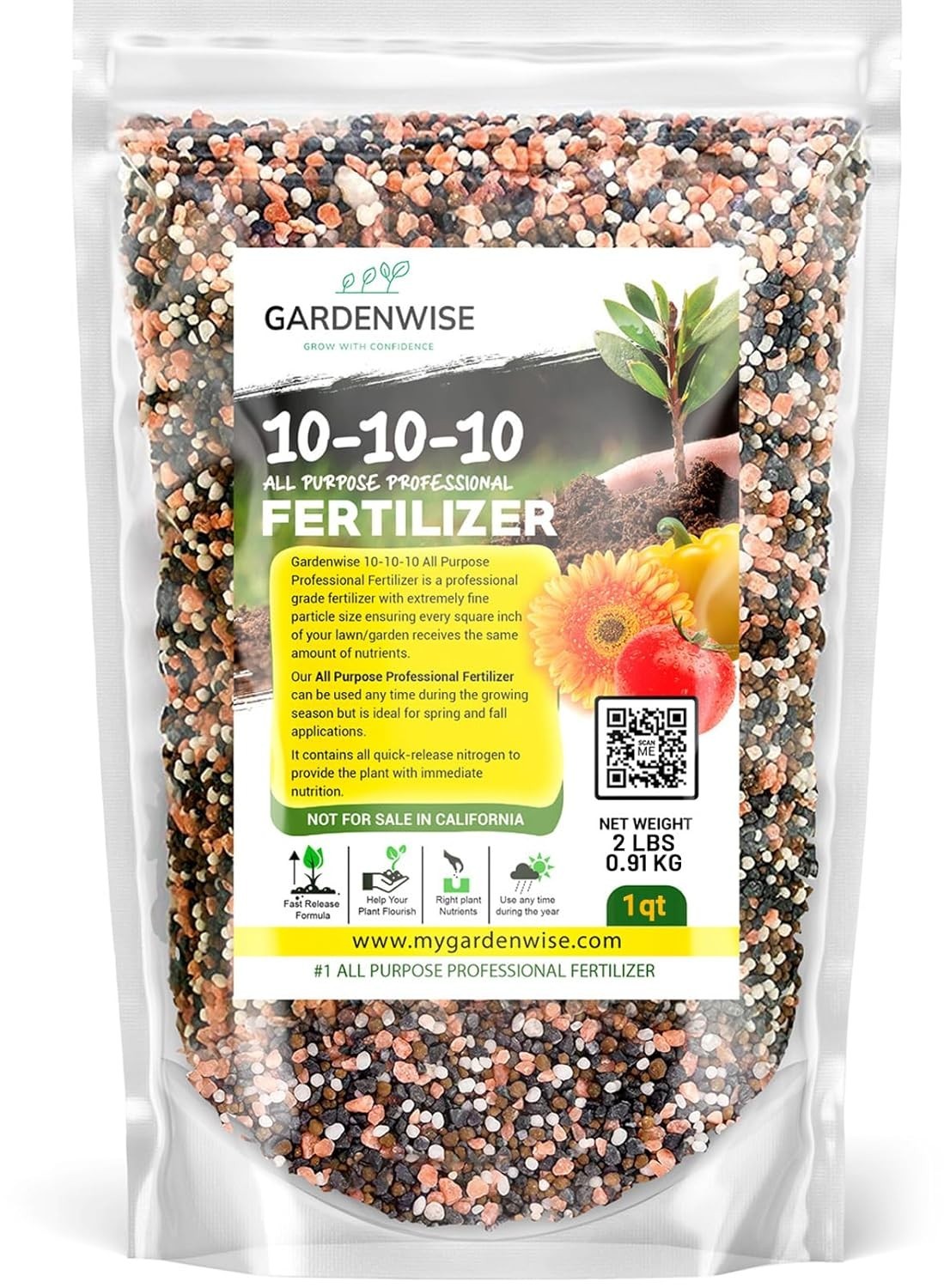 10-10-10 Slow Release Plant Fertilizer | All Purpose Granular Garden|Plant Food