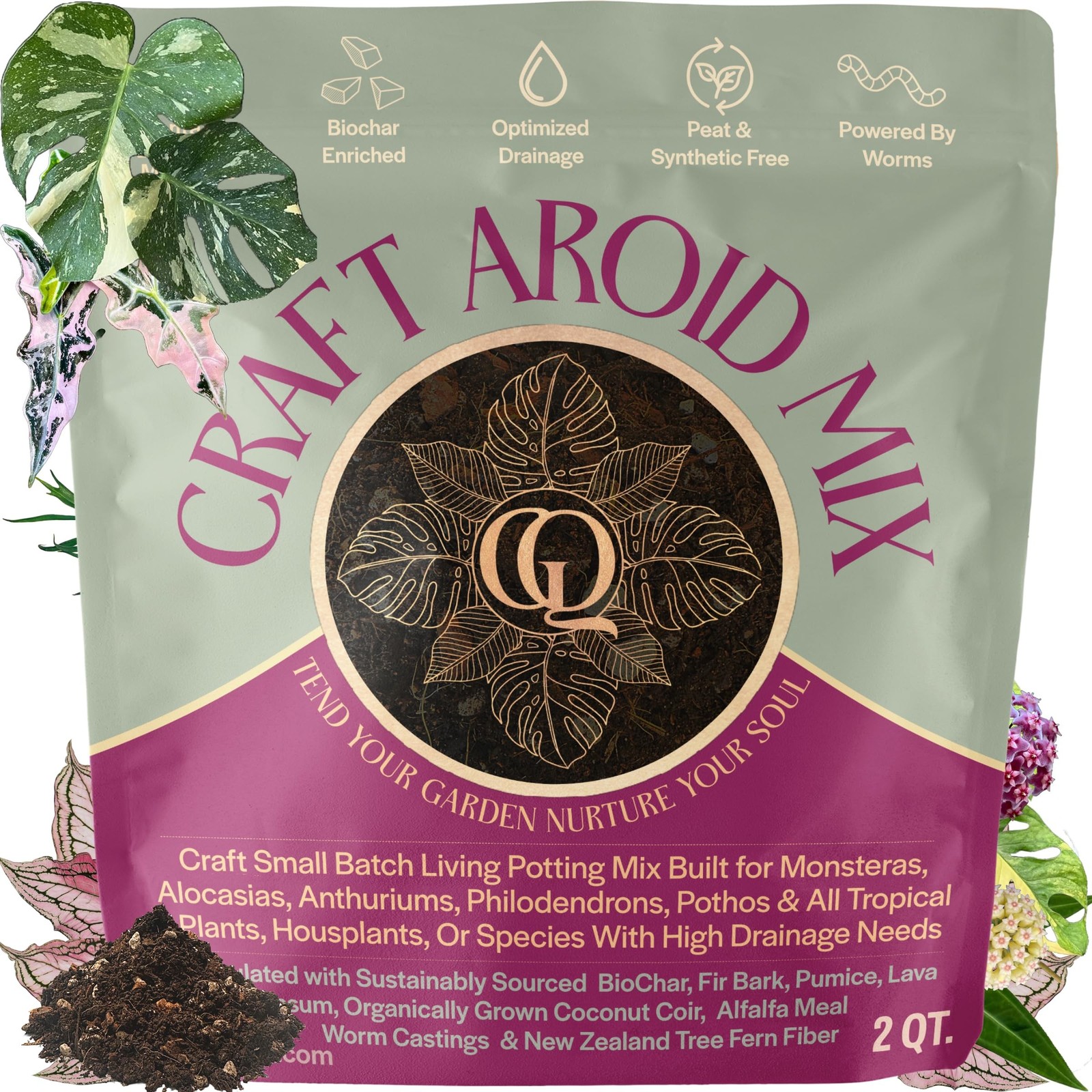 Craft Aroid Potting Mix- Elite Organic Alocasia, Philodendron, Monstera Soil …