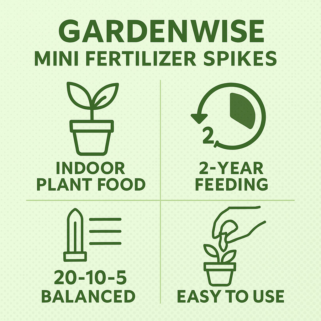 Mini Fertilizer Spikes 20-10-5 | Indoor Plant Food | 2-Year Slow Release Feed
