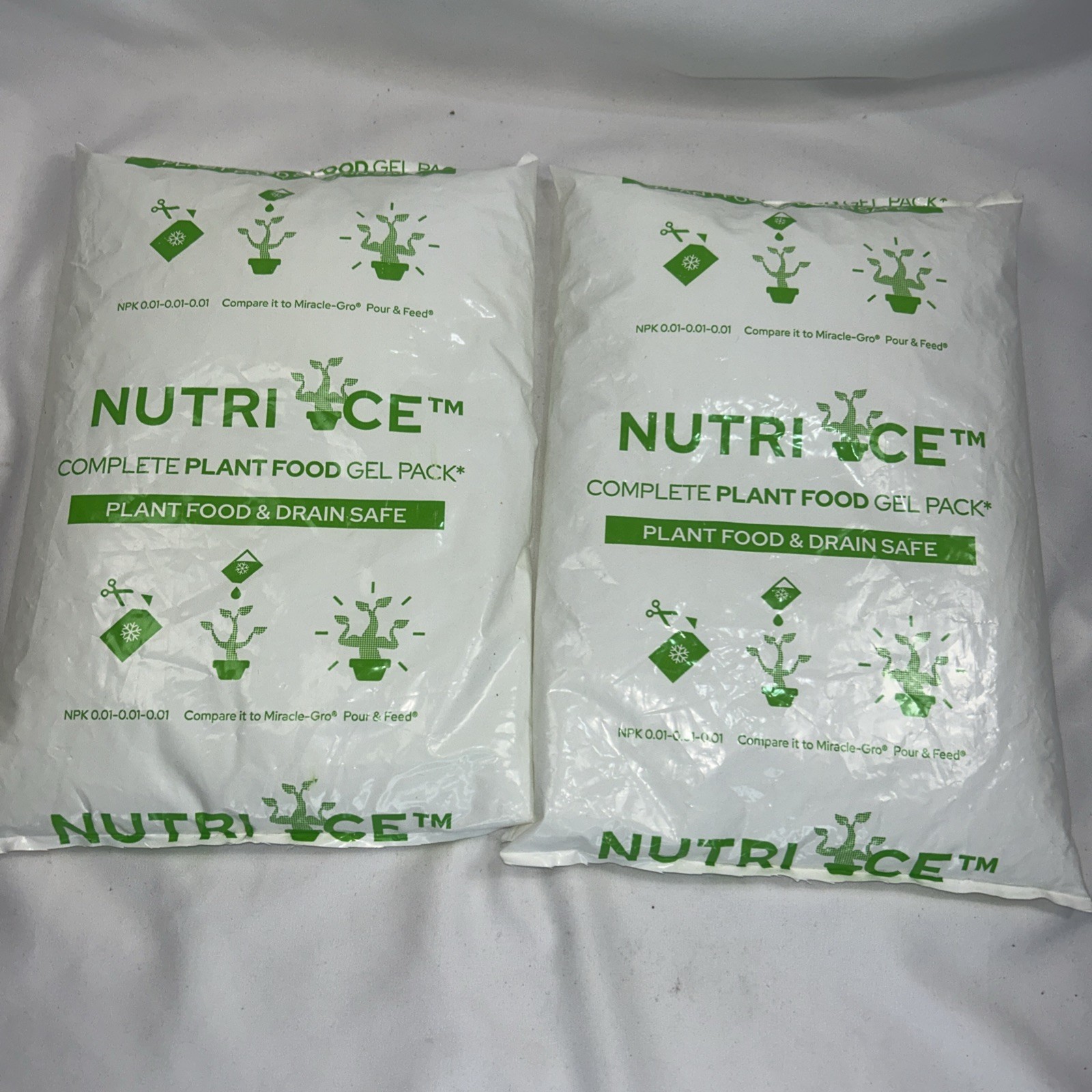 NUTRI ICE Plant Food/Fertilizer Gel Pack Ice Pack Set Of 2