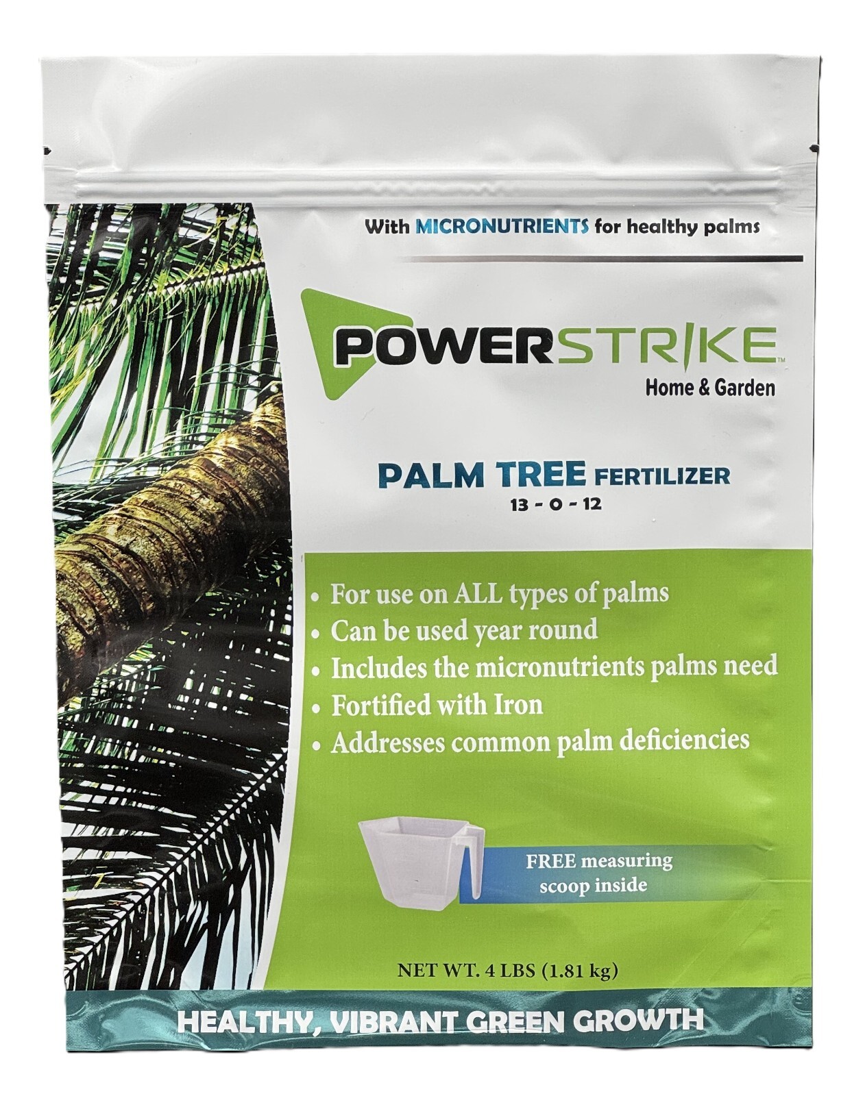 Power Strike Palm Tree Fertilizer and Essential Nutrients 4LB with free scoop