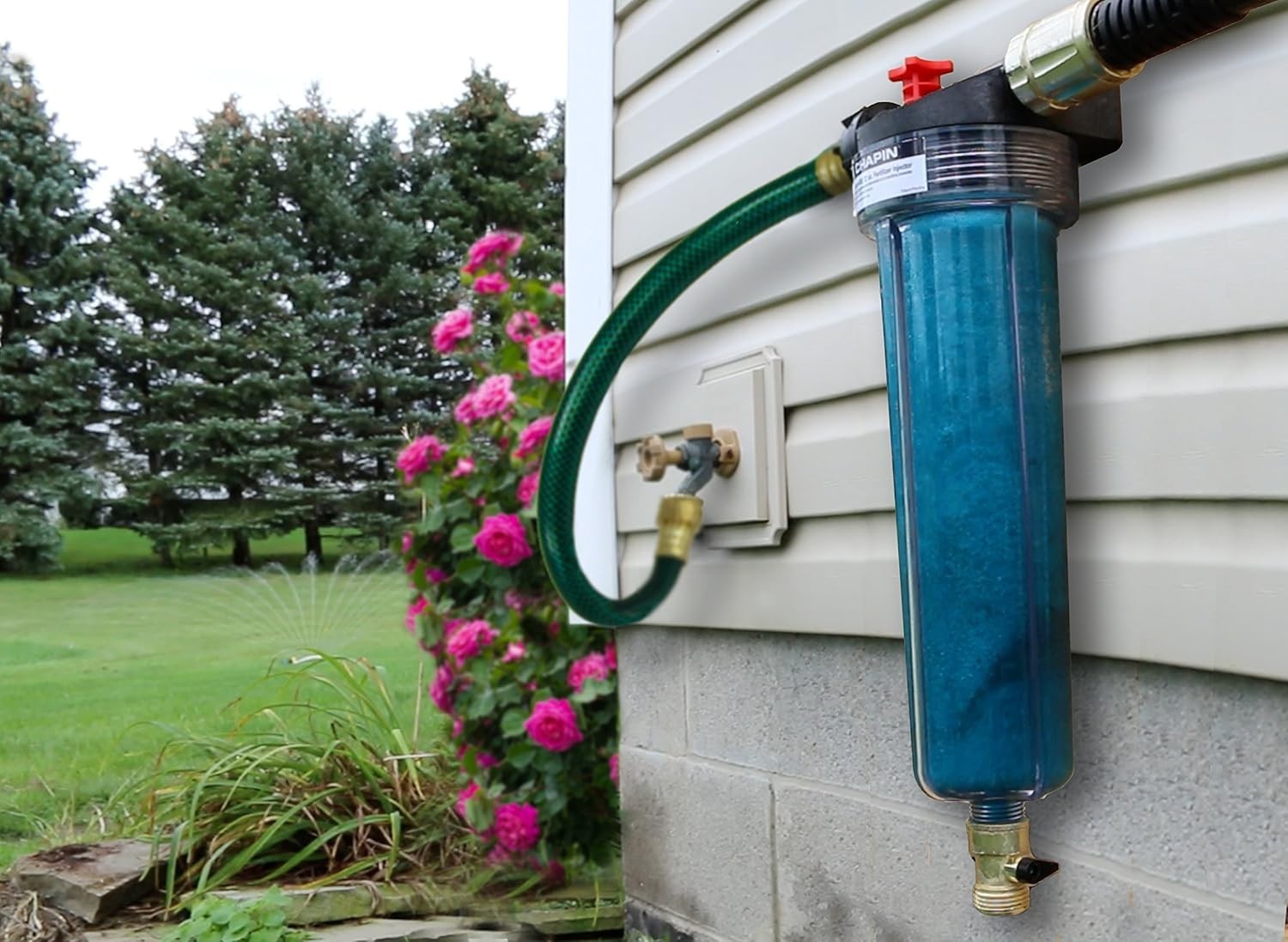 Drip Irrigation Fertilizer Injector with Funnel Top for Liquid & Granular Mixes