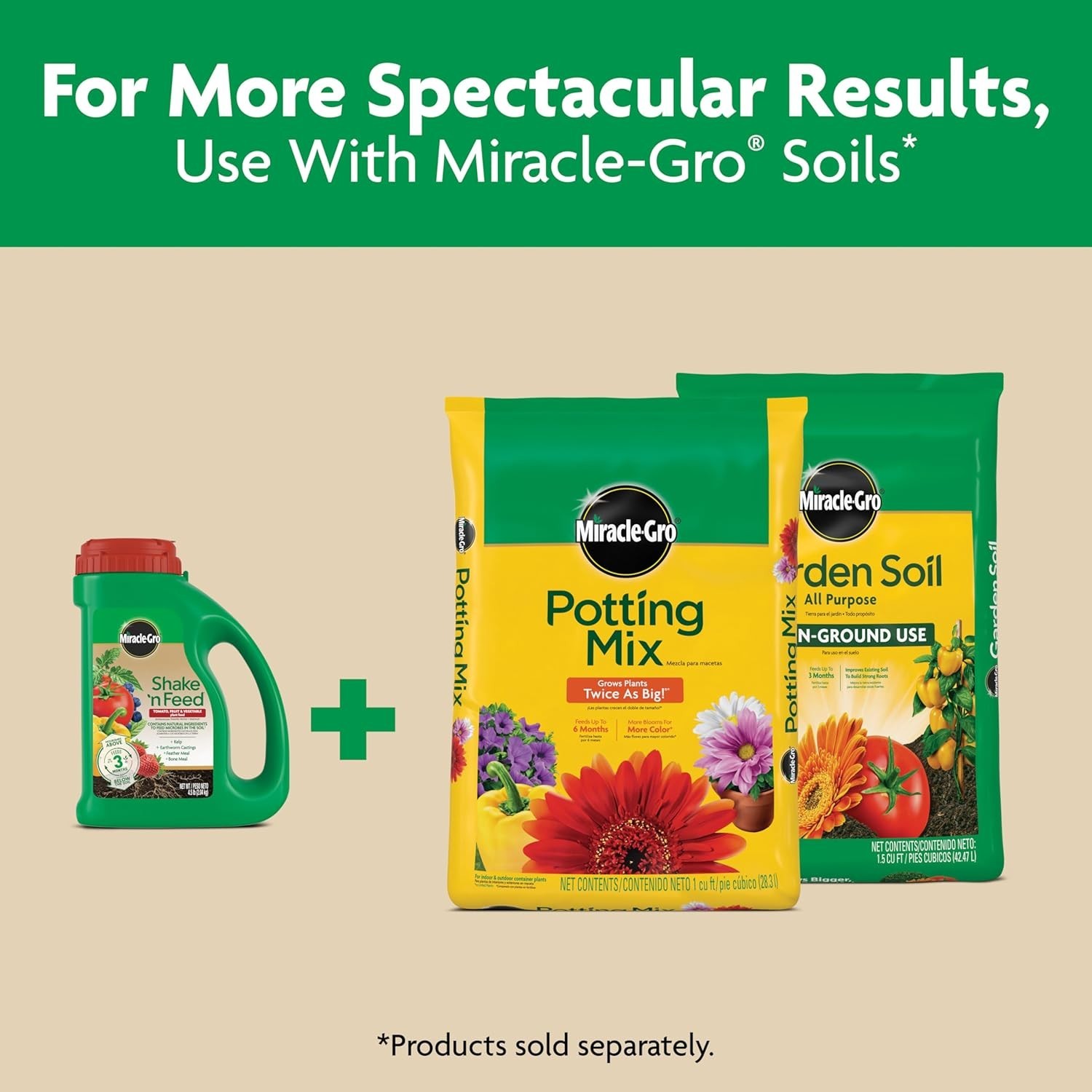 Vegetable Garden Fertilizer with Calcium for In-Ground and Container Plants