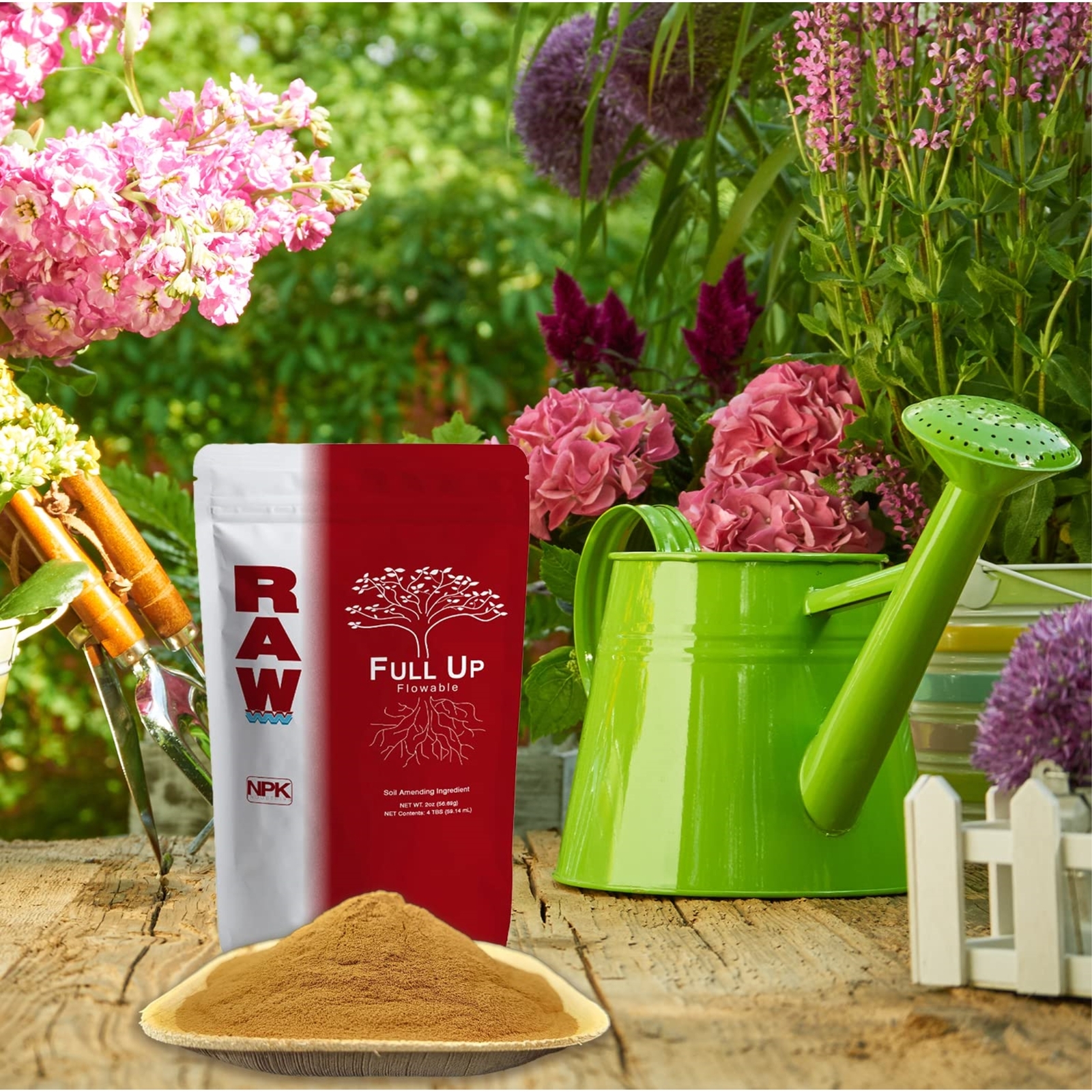 RAW Full Up Flowable Water-Soluble Premium Fulvic Acid Fertilizer, 2oz