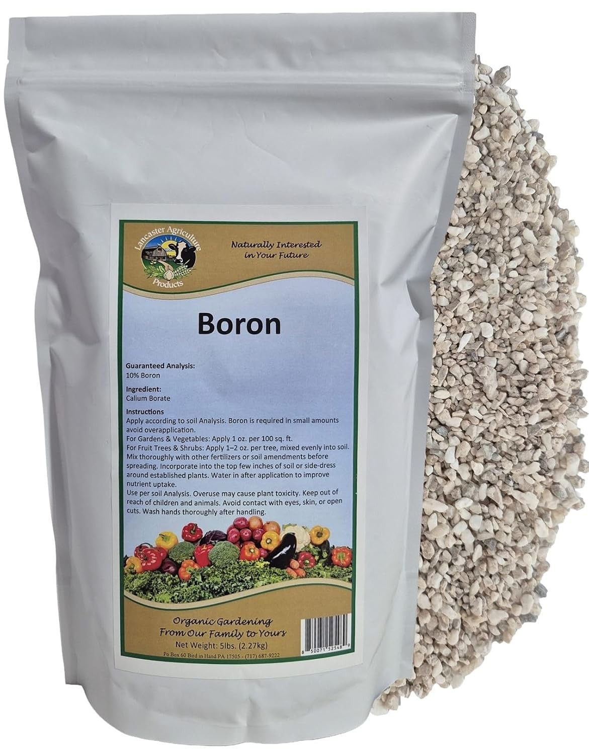 Boron 5 Pound Fertilizer for Plants – Natural Micronutrient Soil Amendment for