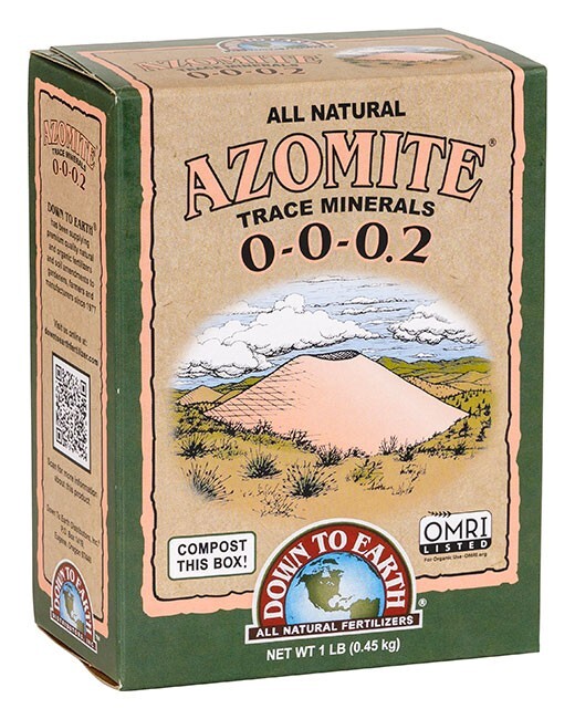 Down to Earth Azomite 0-0-0.2 Trace Minerals 1 lb OMRI powder organic fertilizer