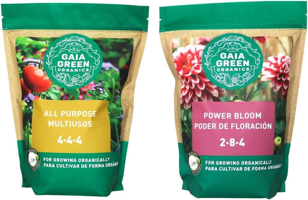 Gaia Green Power Bloom and All Purpose Organic Plant Nutrients Fertilizer and Gr