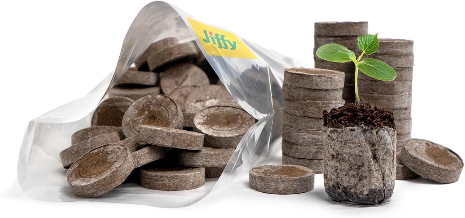 100 Count Peat Soil Pellets 36mm – Indoor Seed Starter for Healthy Transplants