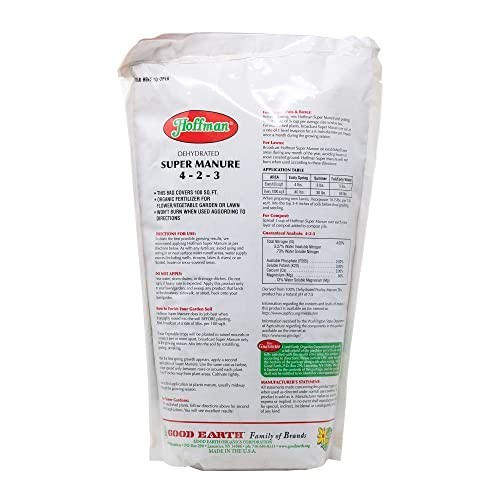 Dehydrated Poultry Manure Fertilizer 4-2-3 5 Pounds Pelleted Soil Conditioner