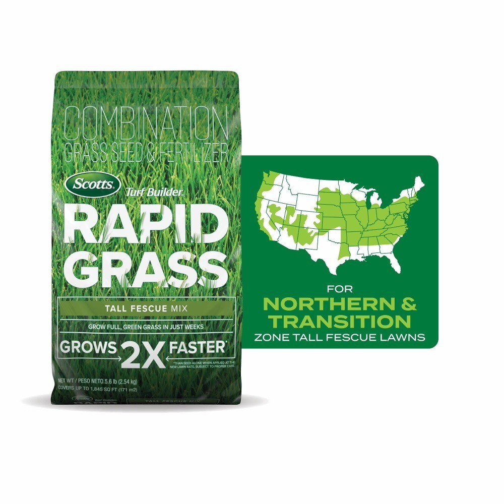 Turf Builder Rapid Grass Tall Fescue Mix, Grass Seed and Fertilizer, 5.6 lbs.
