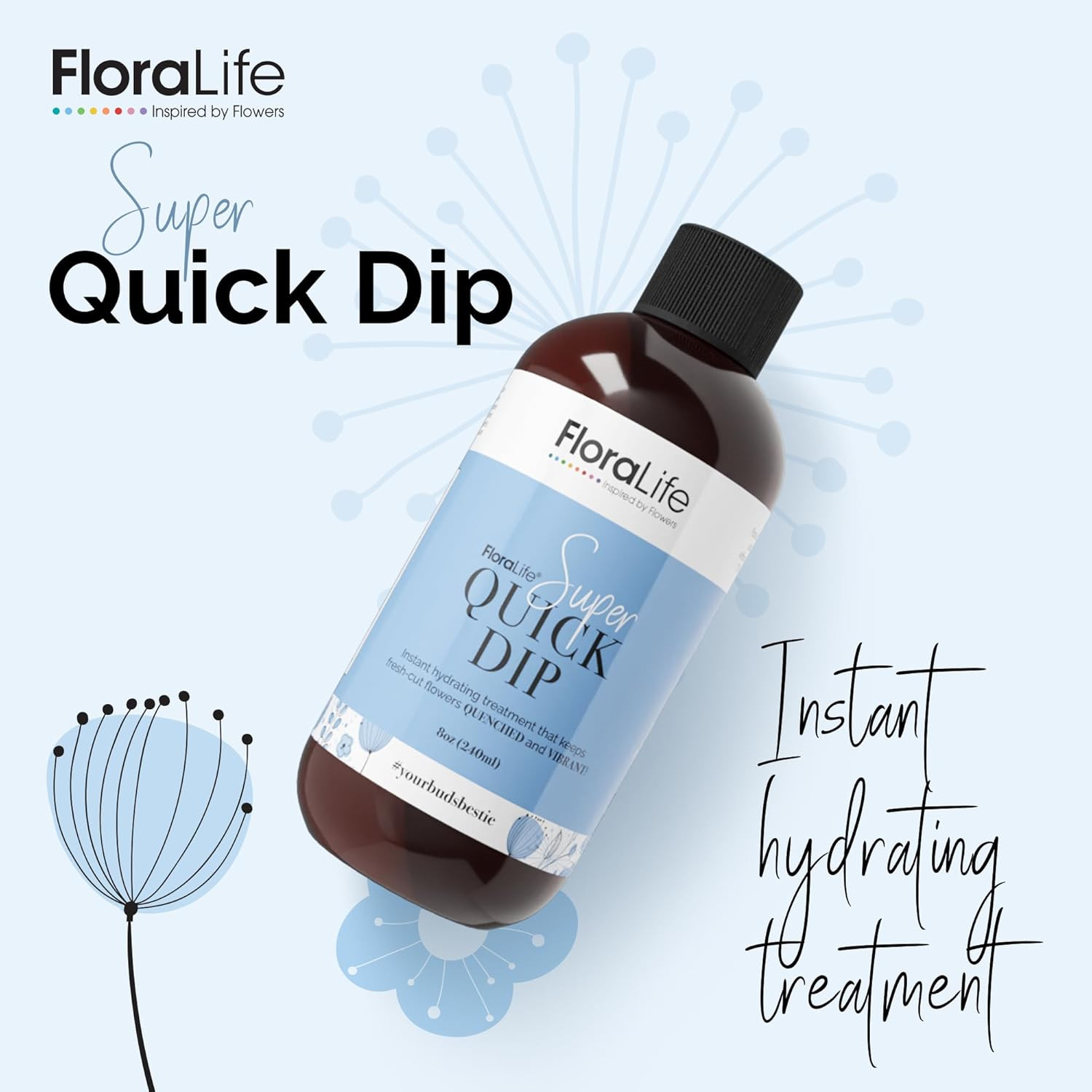 Quick Dip – Instant Hydrating Treatment Solution for Preserving Fresh-Cut Flower