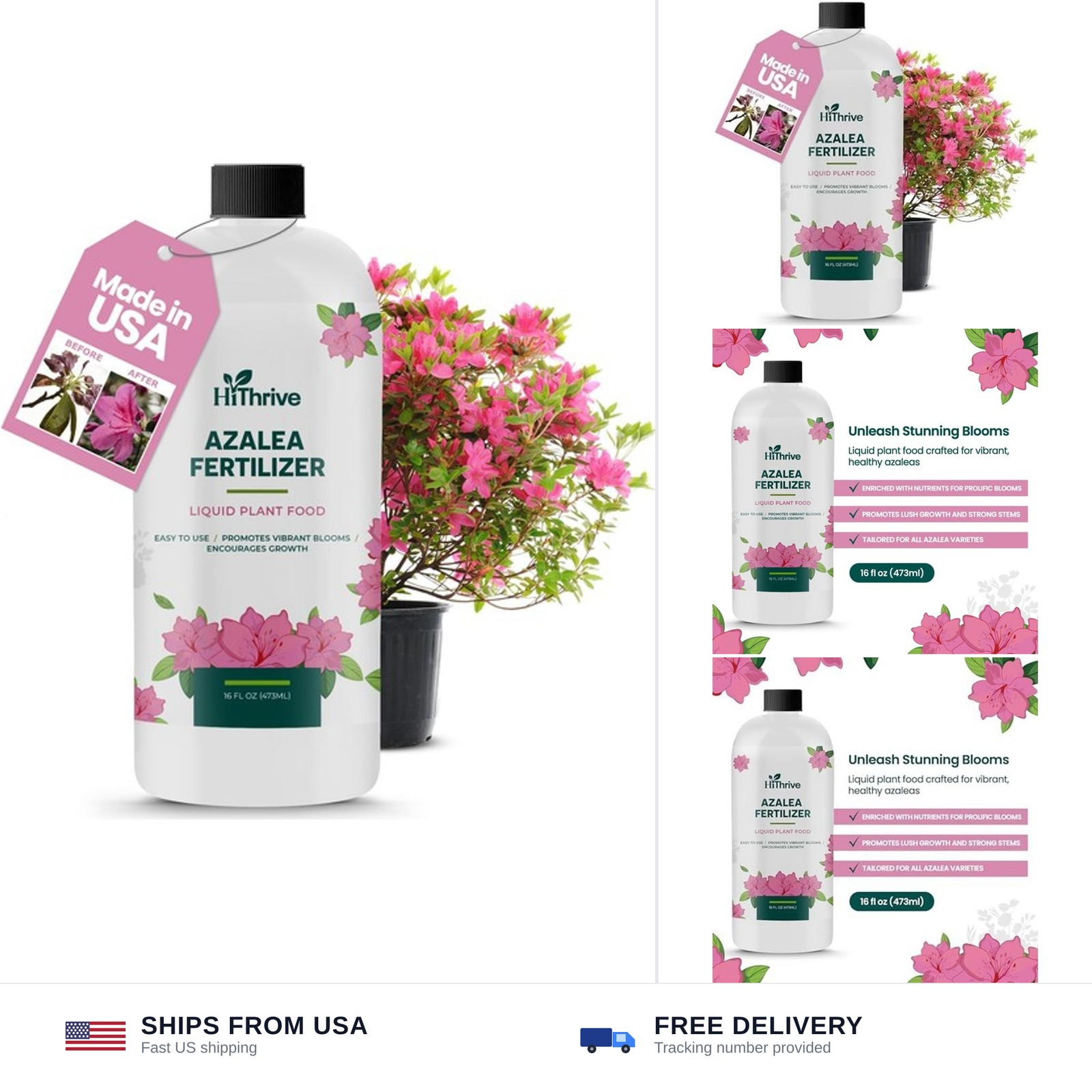 16oz Azalea Fertilizer Outdoor – Makes 16 Gallons of Azalea Plant Food, Liqui…