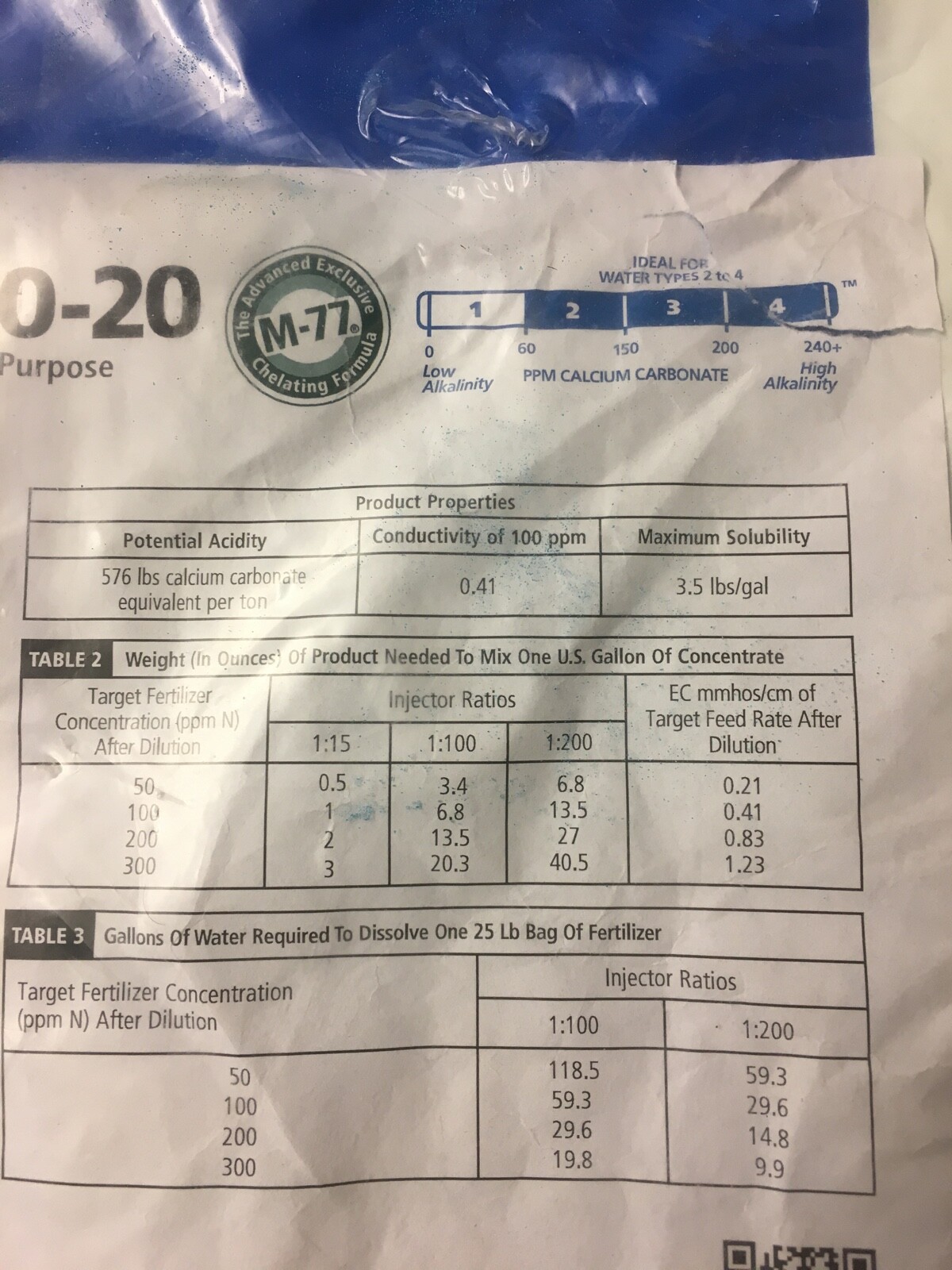 2 LBS PETERS EXCEL 20-20-20- PRO. WATER SOLUBLE FERTILIZER ORCHID & PLANTS