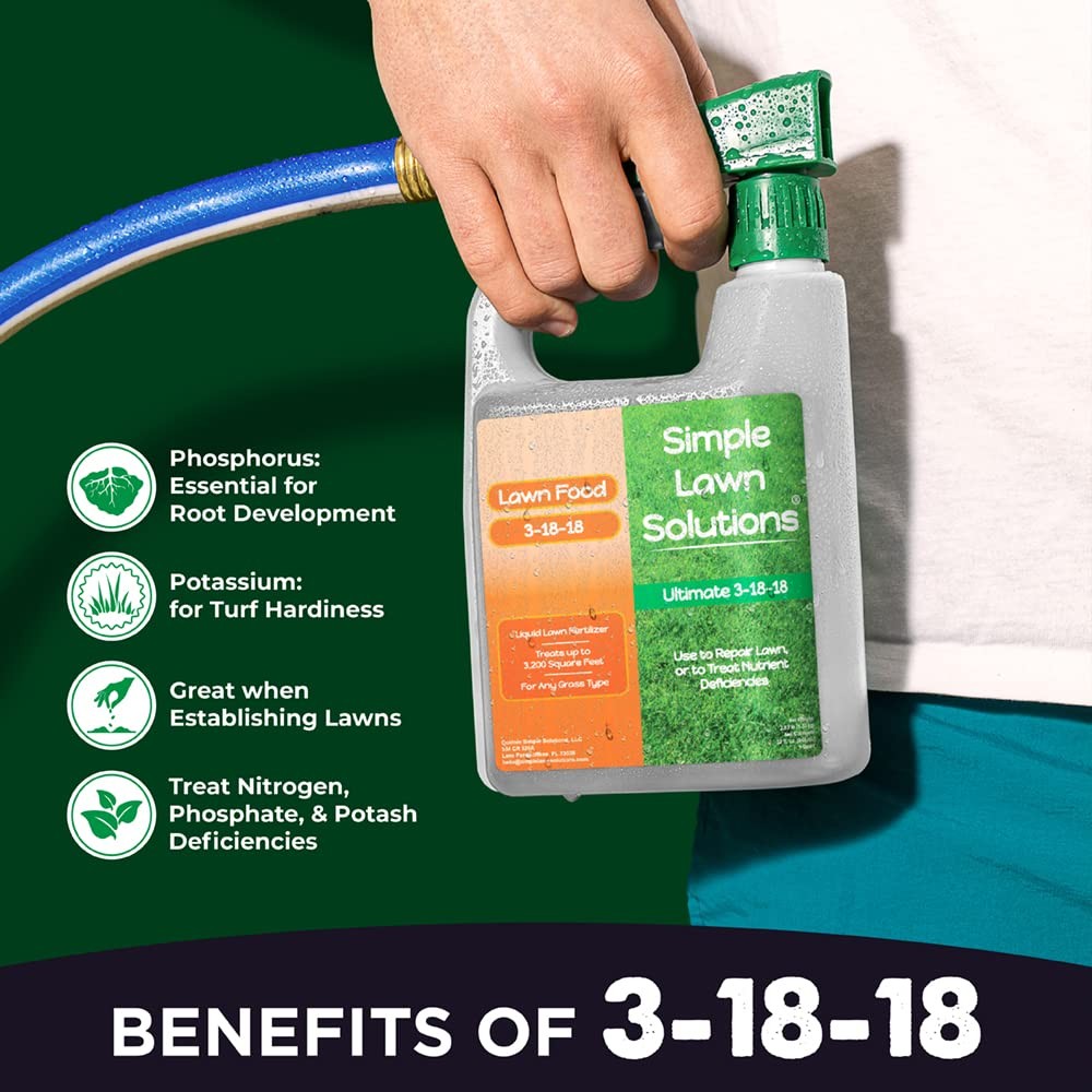 Ultimate 3-18-18 NPK- Lawn Food Quality Liquid Fertilizer- Easy to Use Concen…