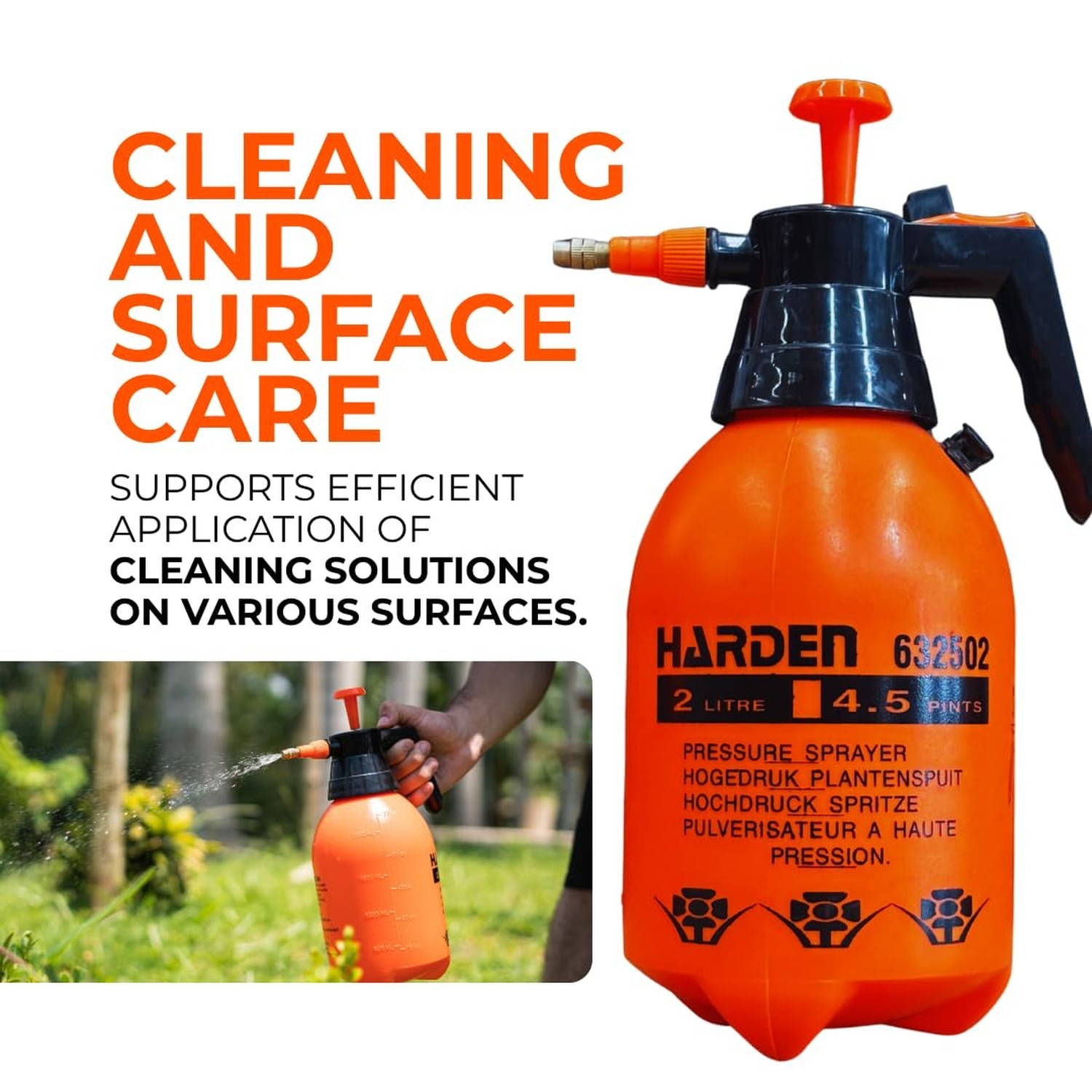 Half Gallon (0.53 Gallon / 68oz) Pump Sprayer, Handheld Garden Sprayer for Pl…