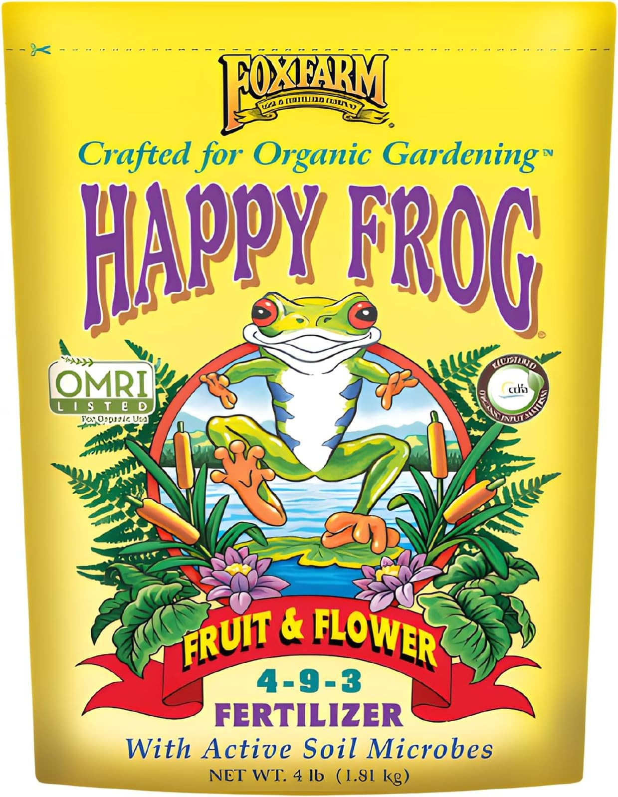 FoxFarm Happy Frog Fruit & Flower Fertilizer – Supports Abundant Fruit & Flow…